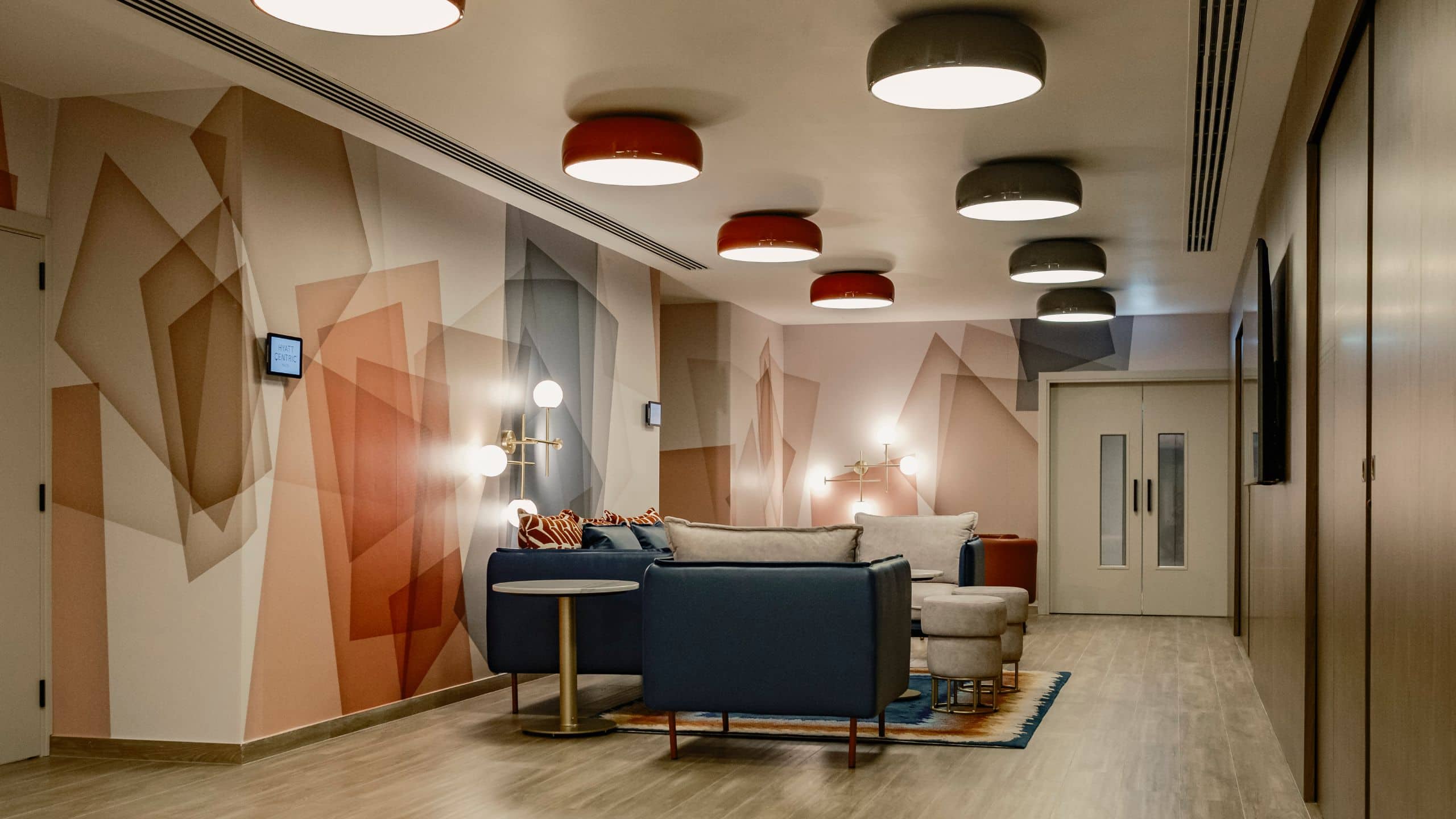 Hyatt Centric Malta Meeting Foyer Blue Sofa And Chairs