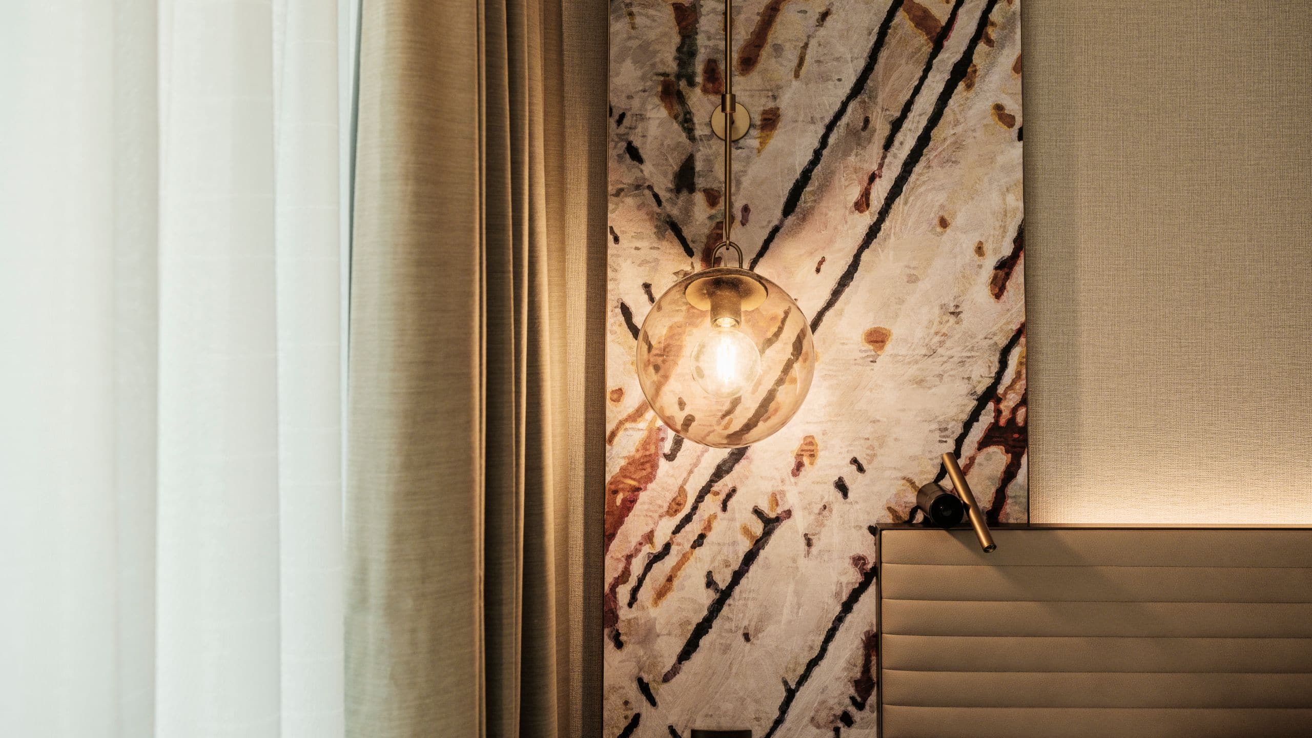 4/5 Hyatt Centric Malta Two Double Beds Light Fixture