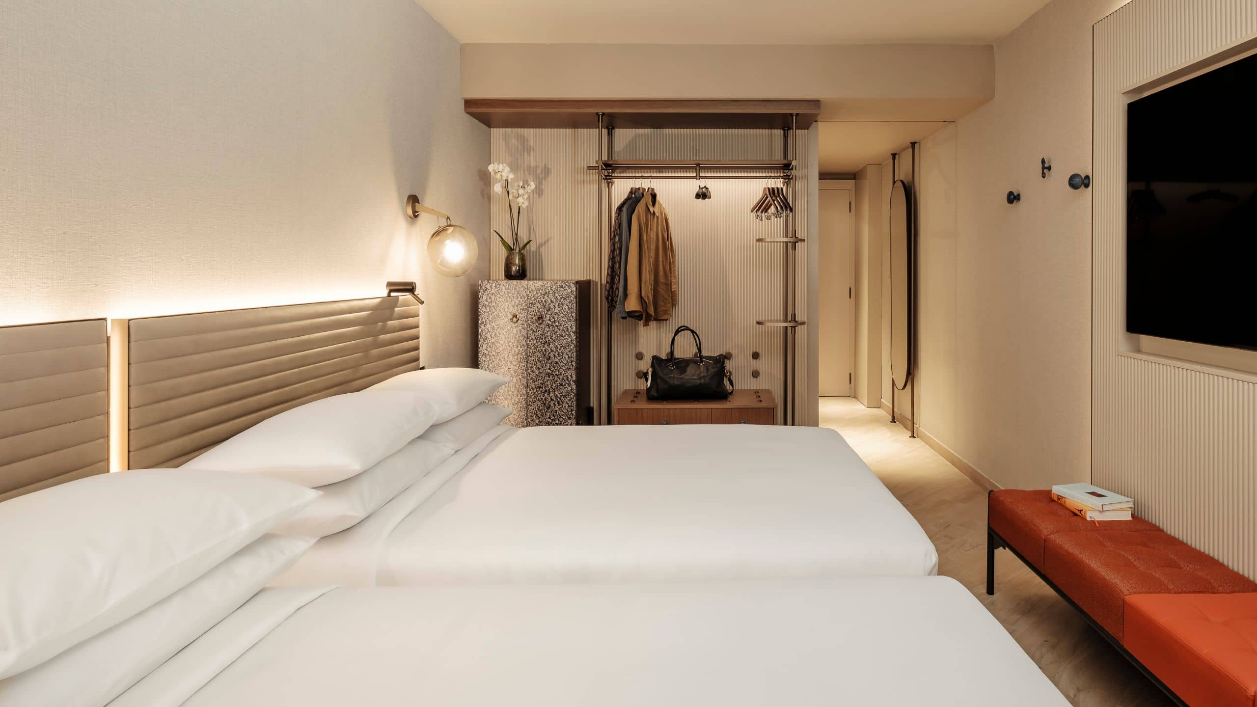 1/5 Hyatt Centric Malta Two Double Beds Side View