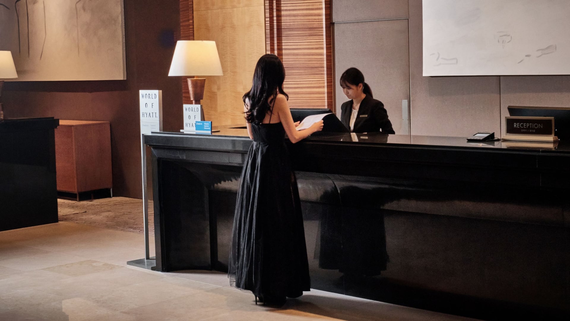 Grand Hyatt Incheon Woman Checking In