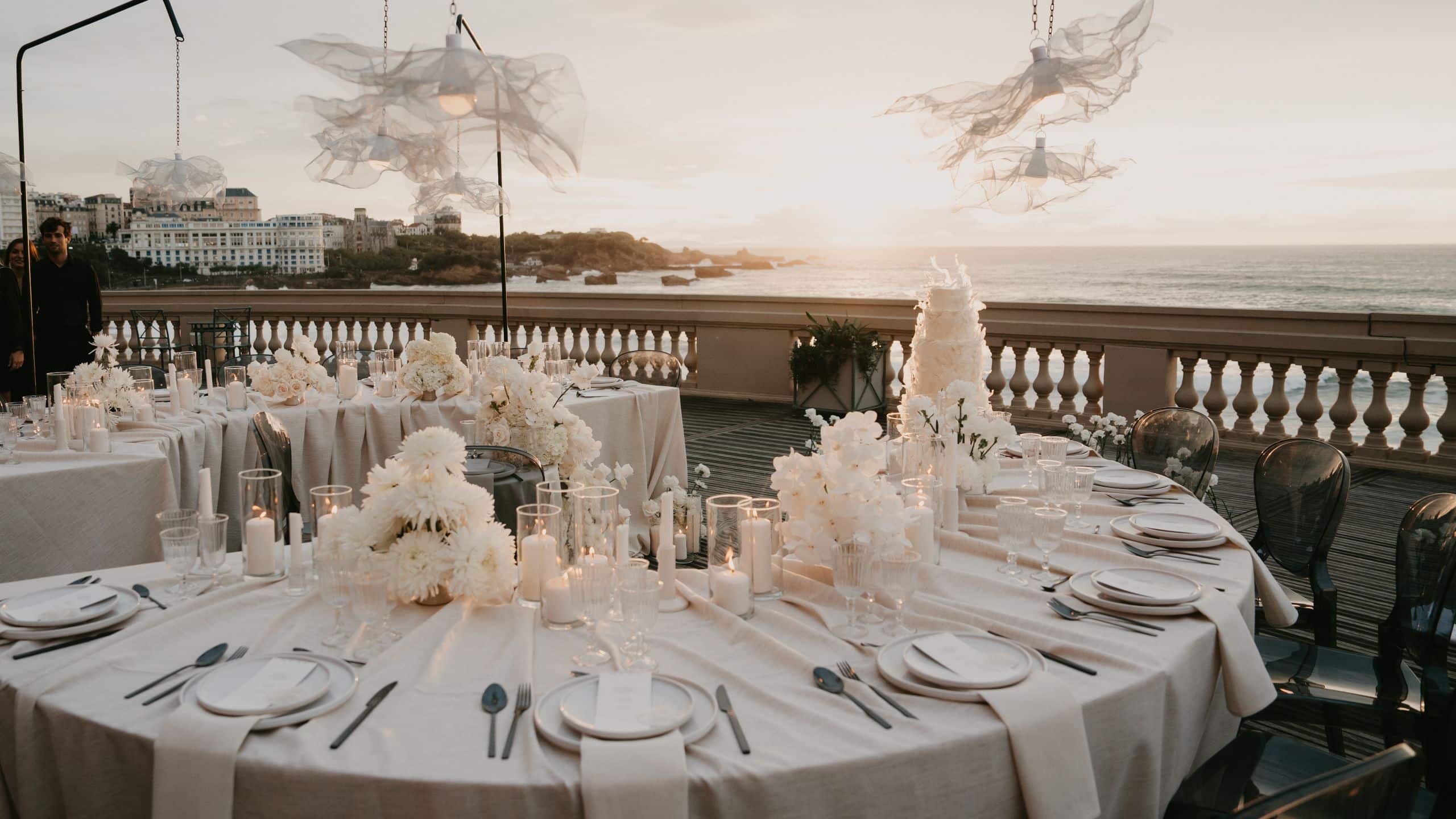 Hôtel du Palais Biarritz Wedding Table Beach View