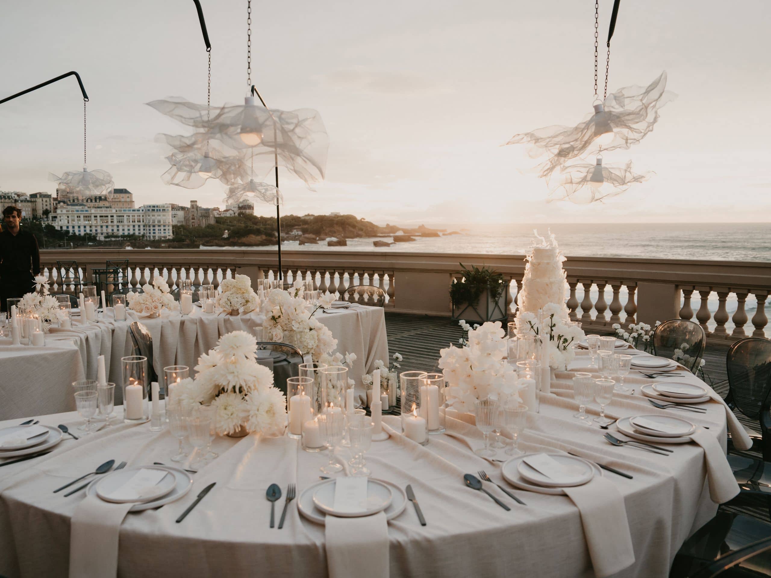 Hôtel du Palais Biarritz Wedding Table Beach View