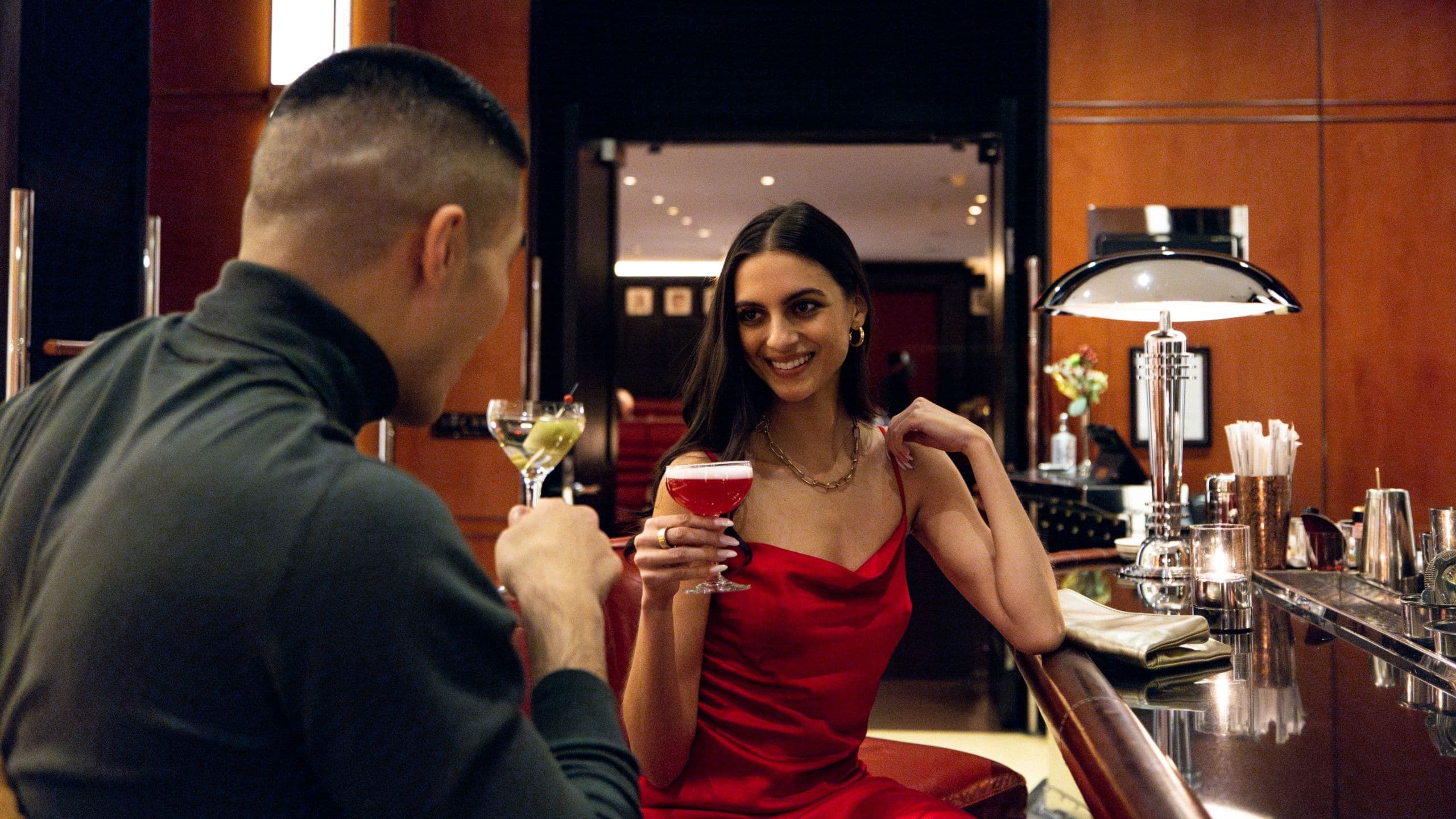 The Chatwal Couple Enjoying Cocktails Bar