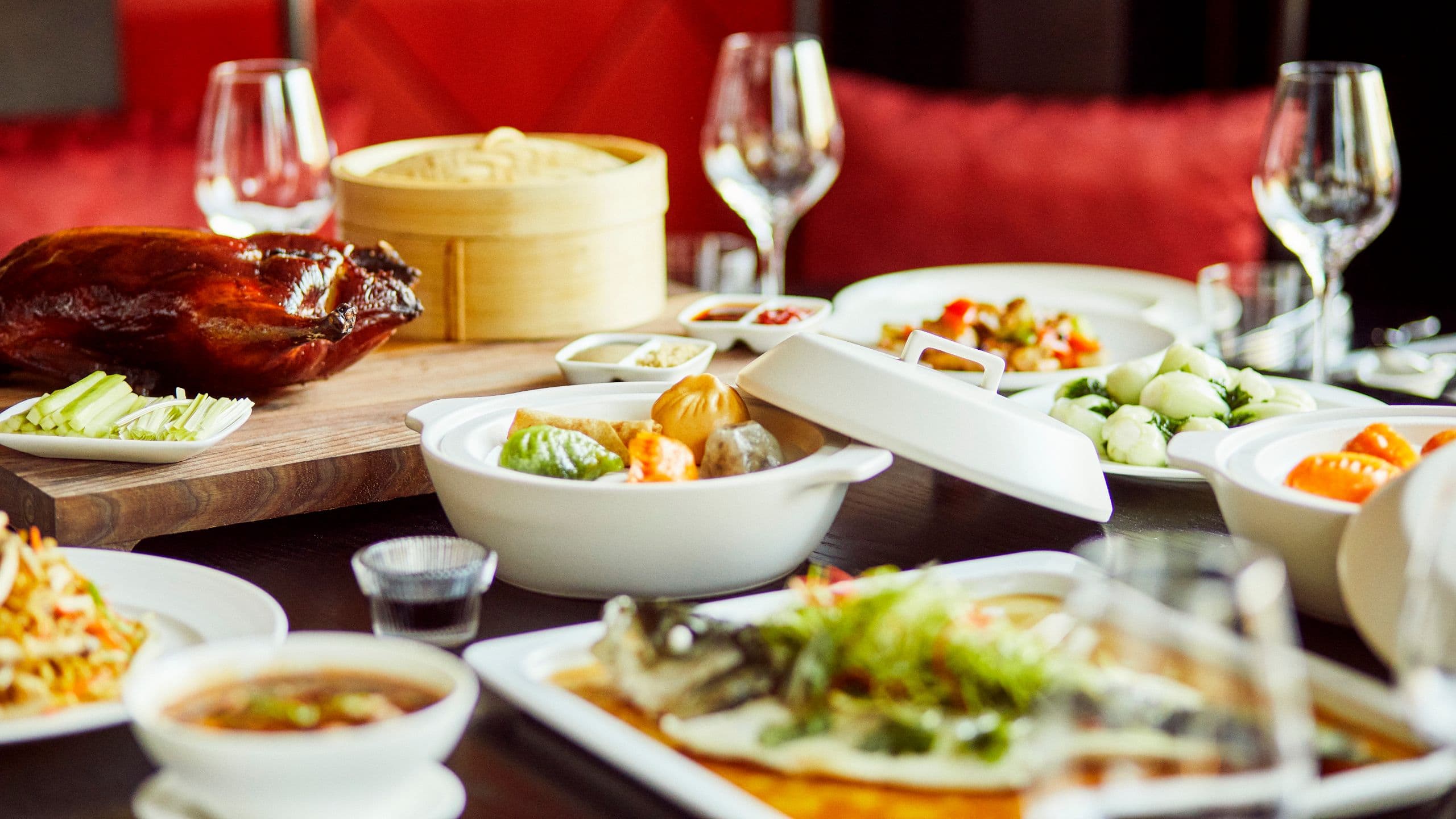 Park Hyatt London River Thames Yuge Food Selection Dim Sum And Duck Close