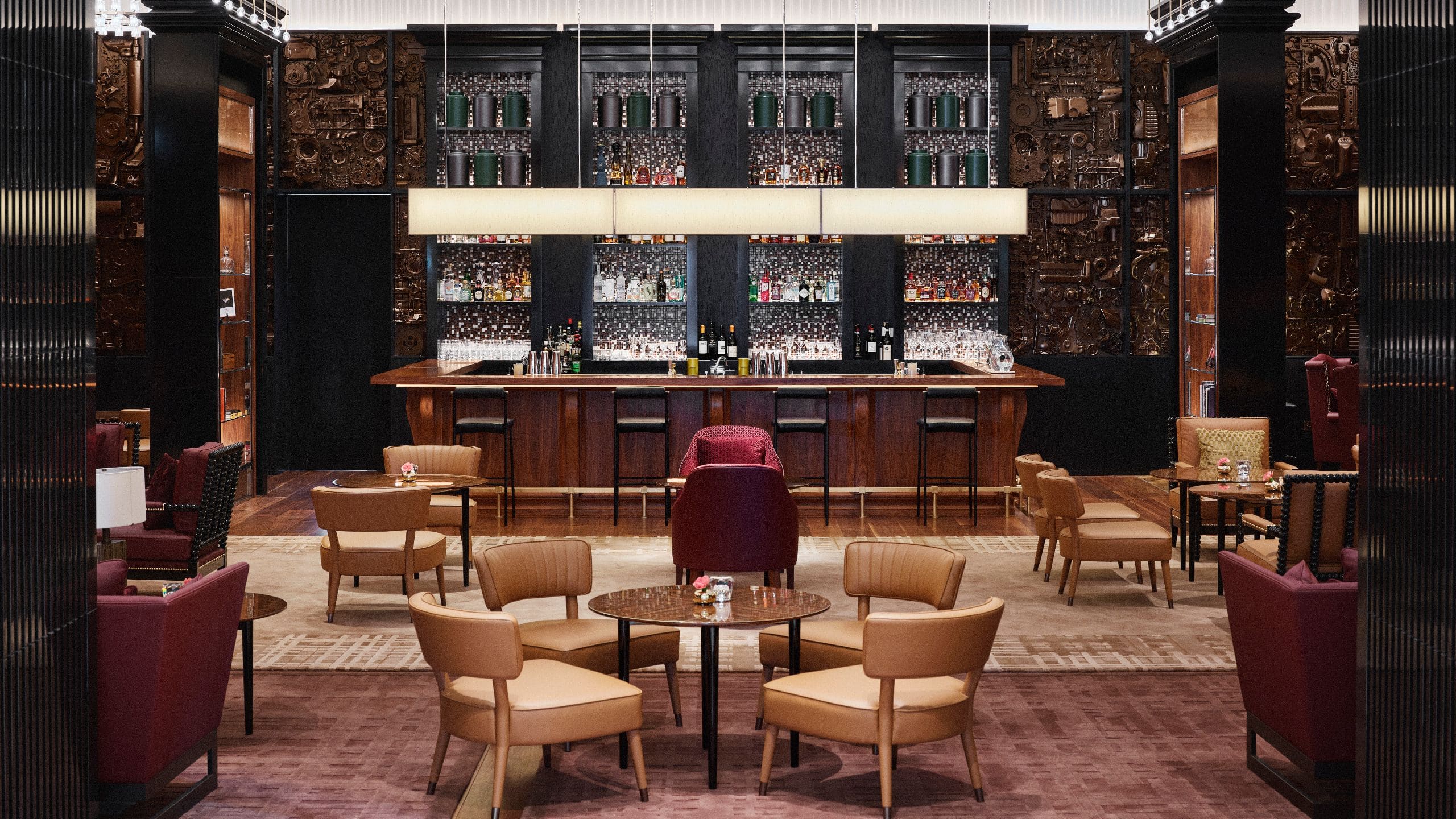 Park Hyatt London River Thames Nine Elms Bar Lounge Seating Area Bar Front