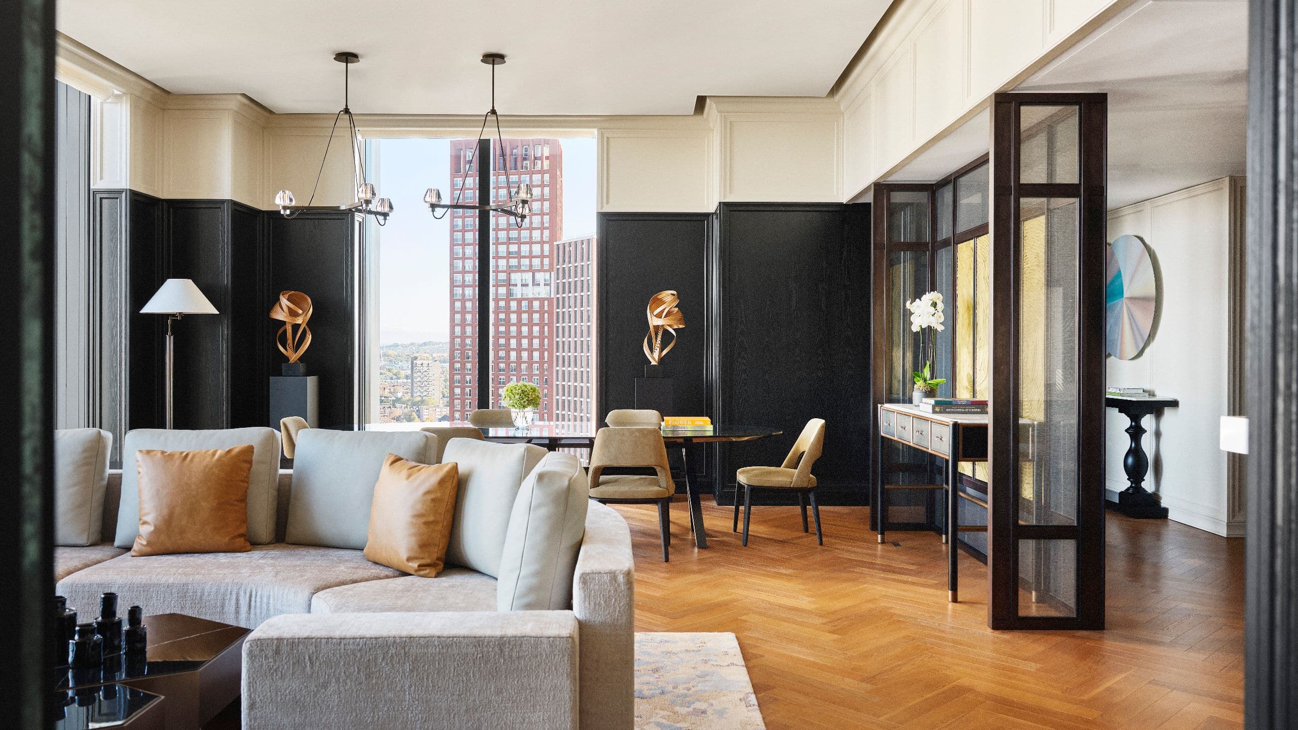 Park Hyatt London River Thames Suite Living Room Dining Area