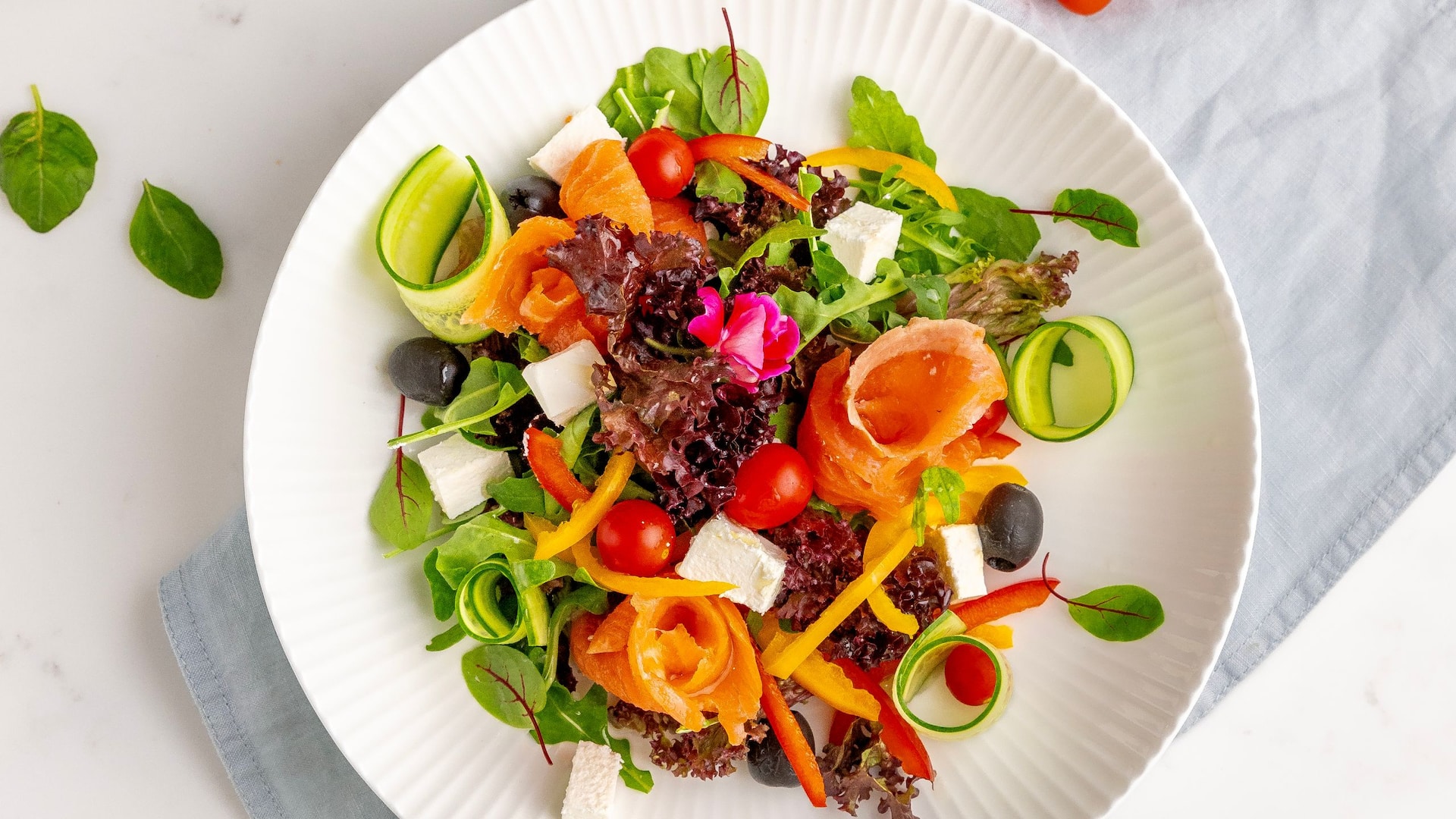 Hyatt Regency Baku Greek Salad With Smoked Salmon