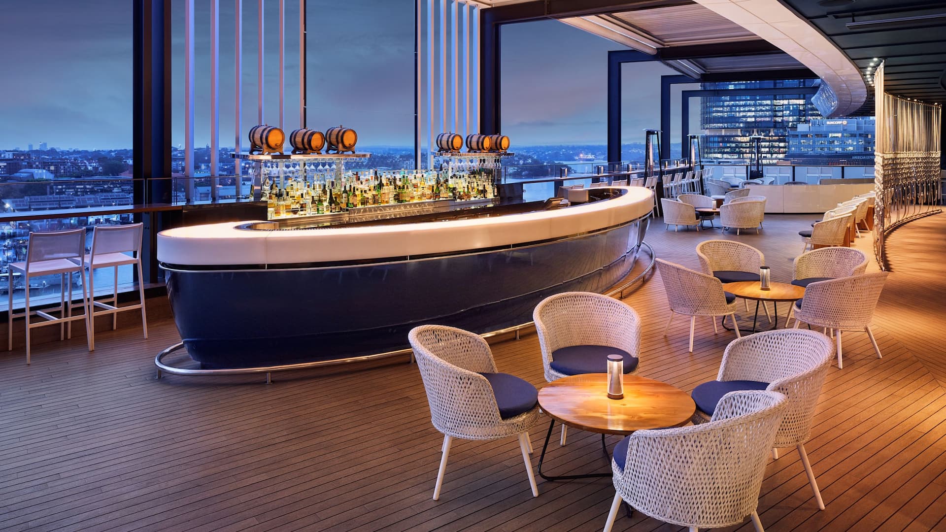 Hyatt Regency Sydney Zephyr Bar at Dusk