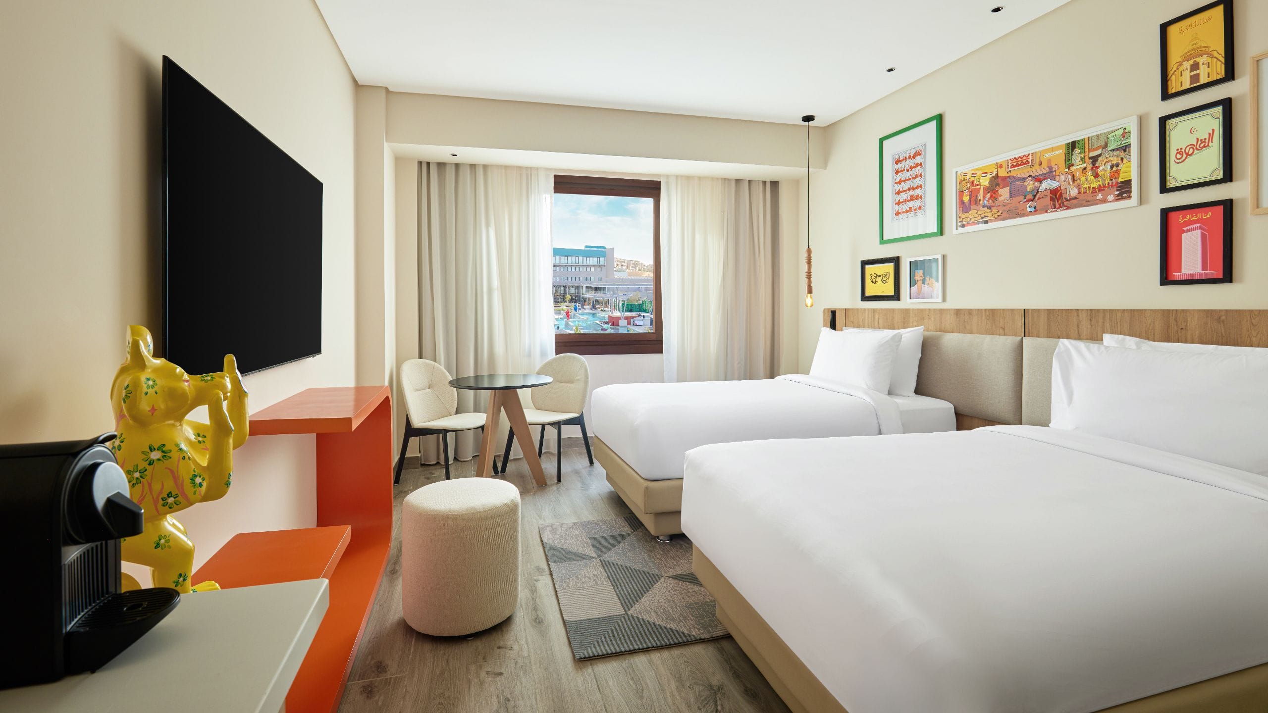 Hyatt Centric Cairo West Twin Bed Pool View