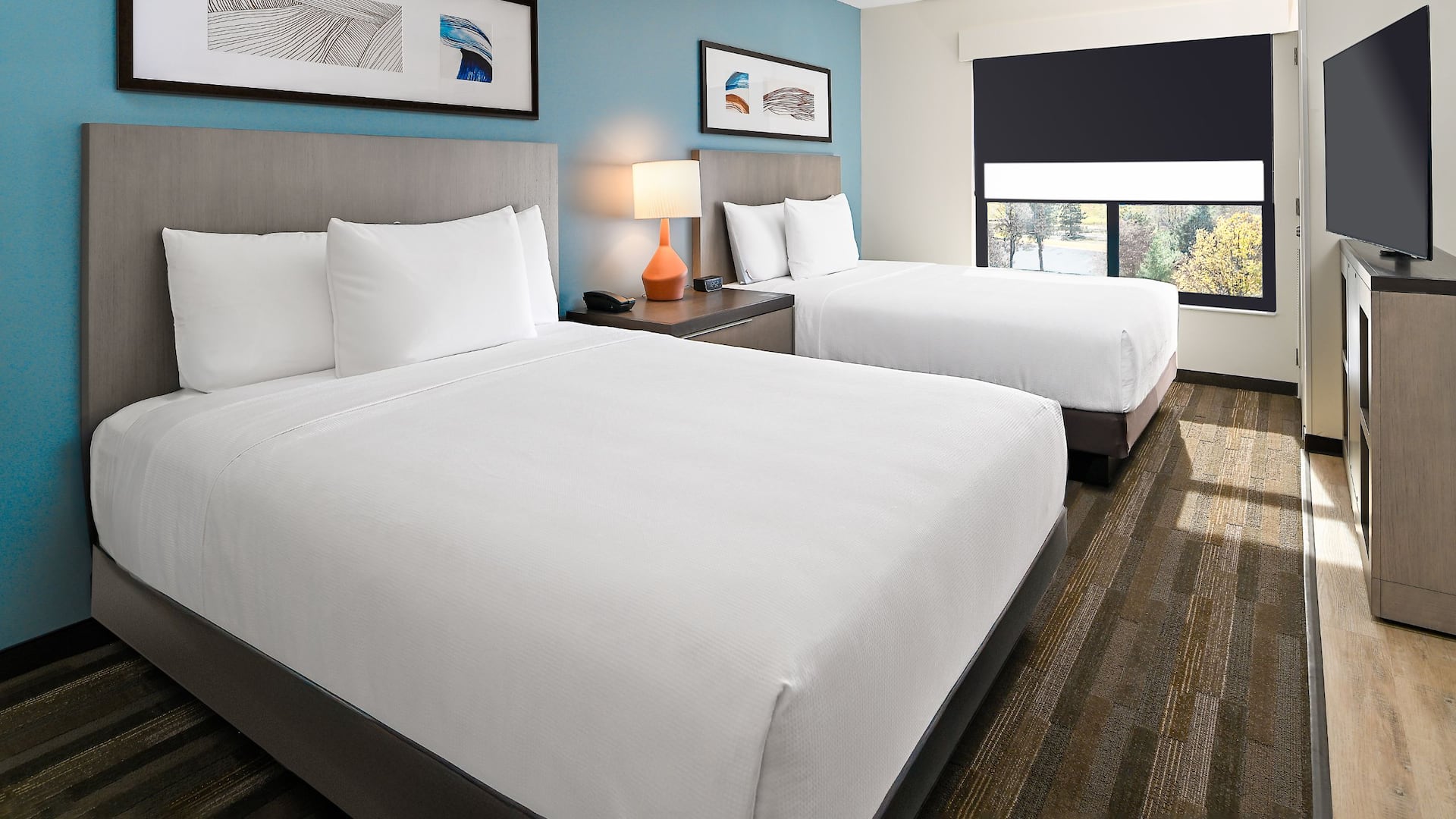 Hyatt House Auburn Hills / Detroit Two Queen Studio Bedroom