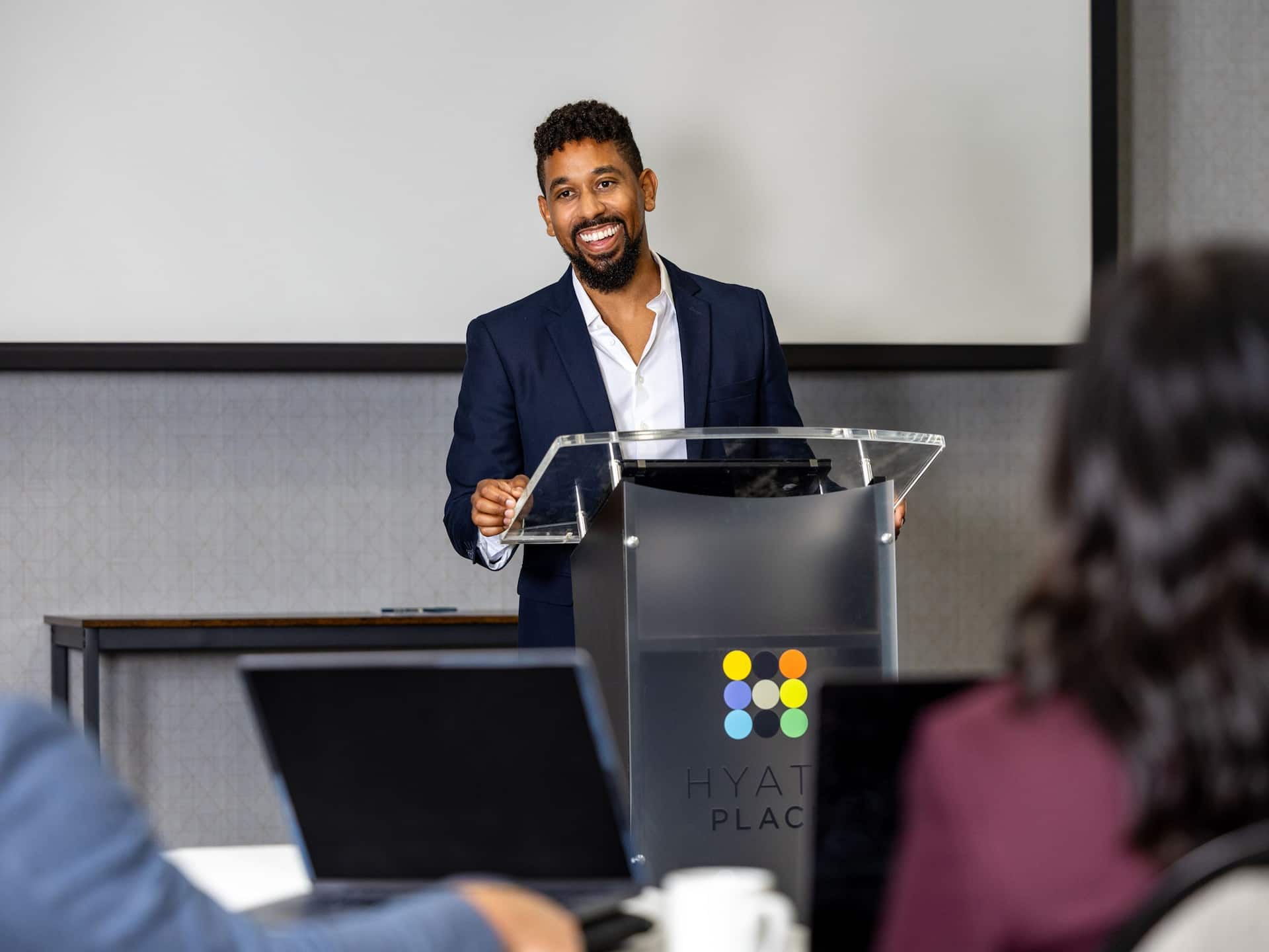 Hyatt Place HP_P0584 Business Meeting Man Presentation