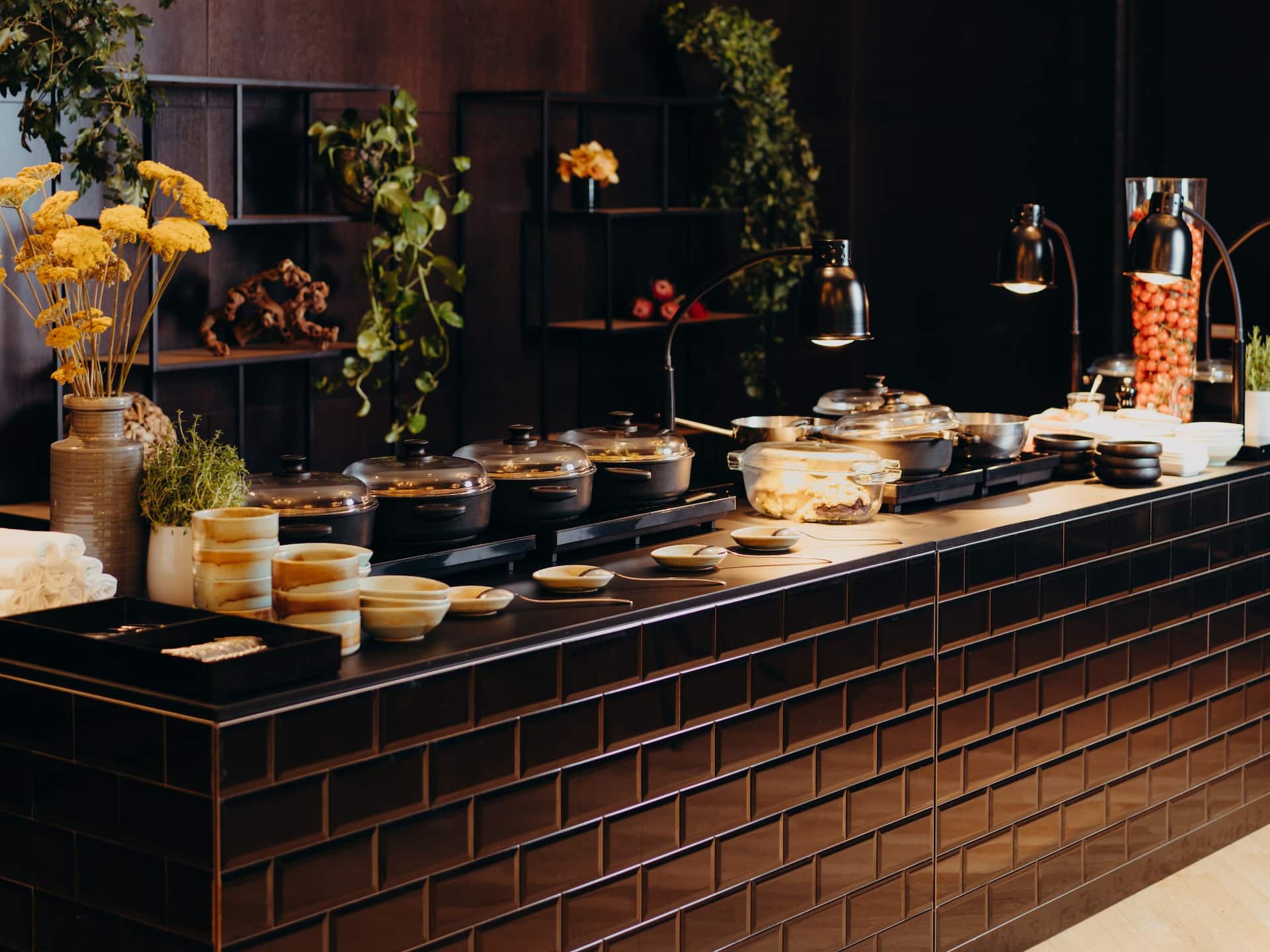 Hyatt Catering Berlin Buffet with live cooking station