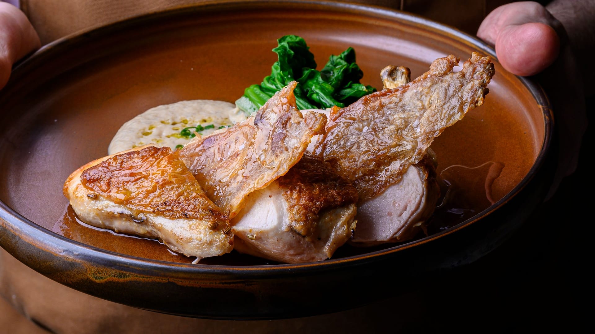 Hyatt Place Melbourne Caribbean Park Archies Farm Restaurant Bar Chef Holding Chicken