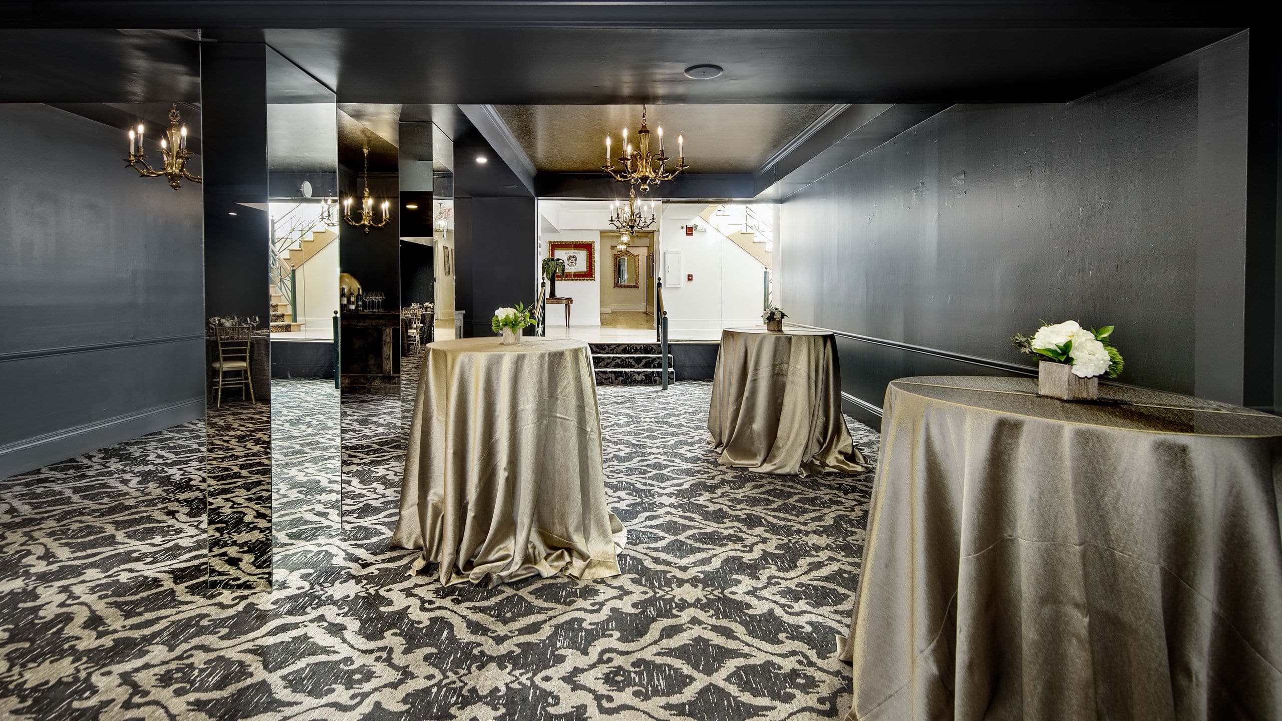 The Fairmount Salon Event Room Hightop Tables