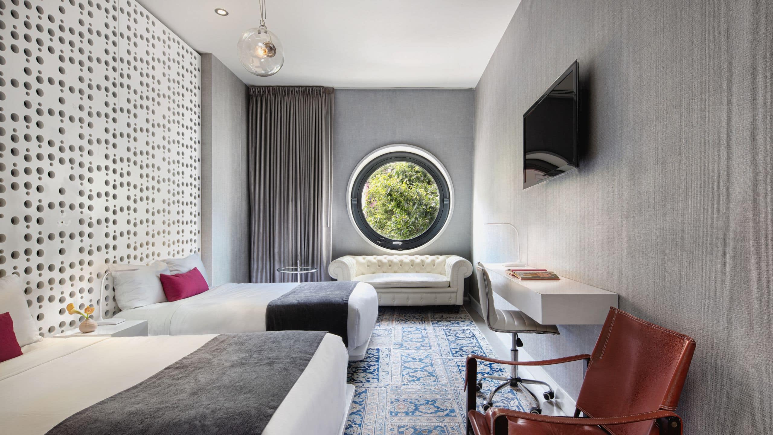 Dream Downtown Silver Double Couch