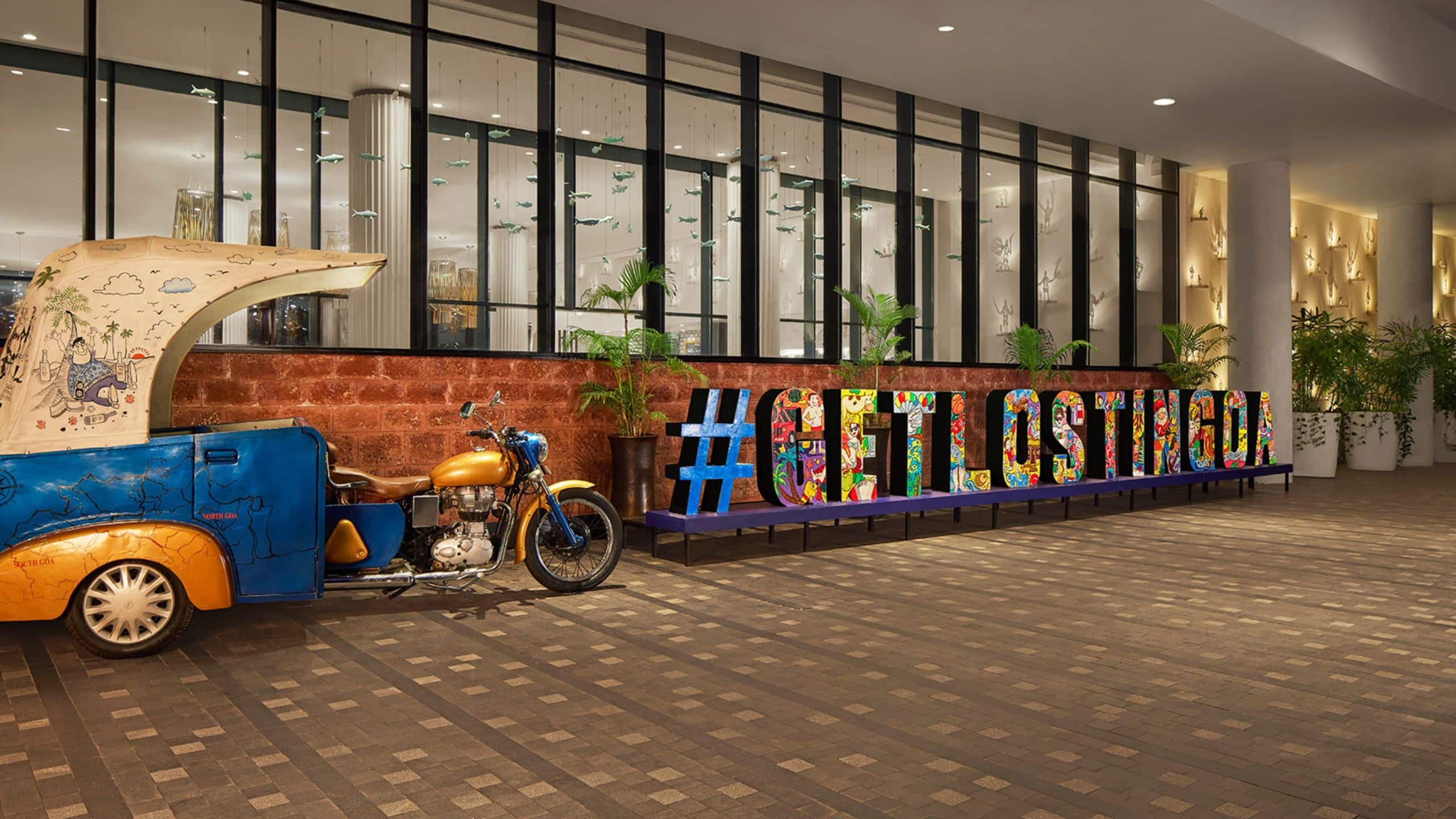 Hyatt Centric Candolim Goa Main Patio Get Lost In Goa Signage