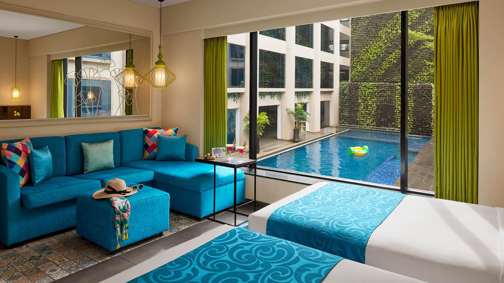 4/5 Hyatt Centric Candolim Goa Twin Guestroom Pool View Interior