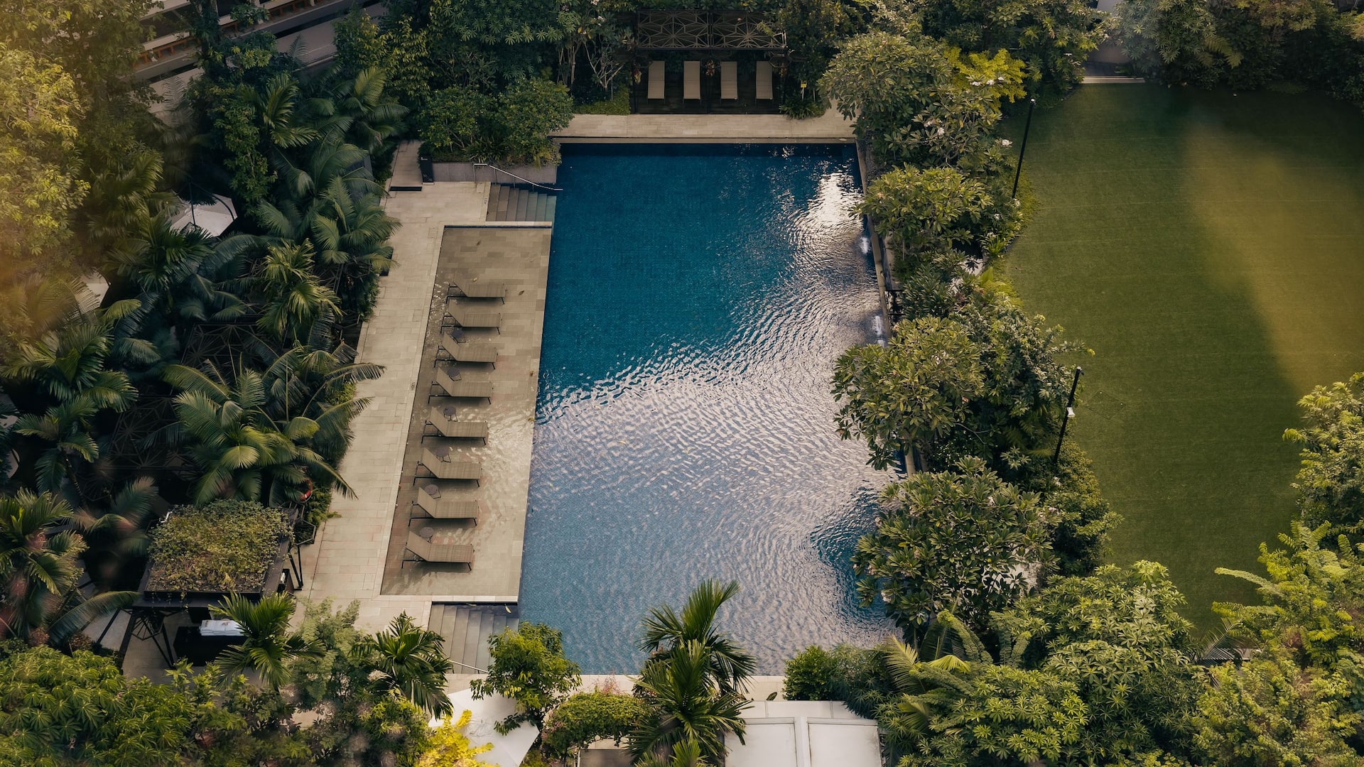 Grand Hyatt Singapore Aerial View Of Pool