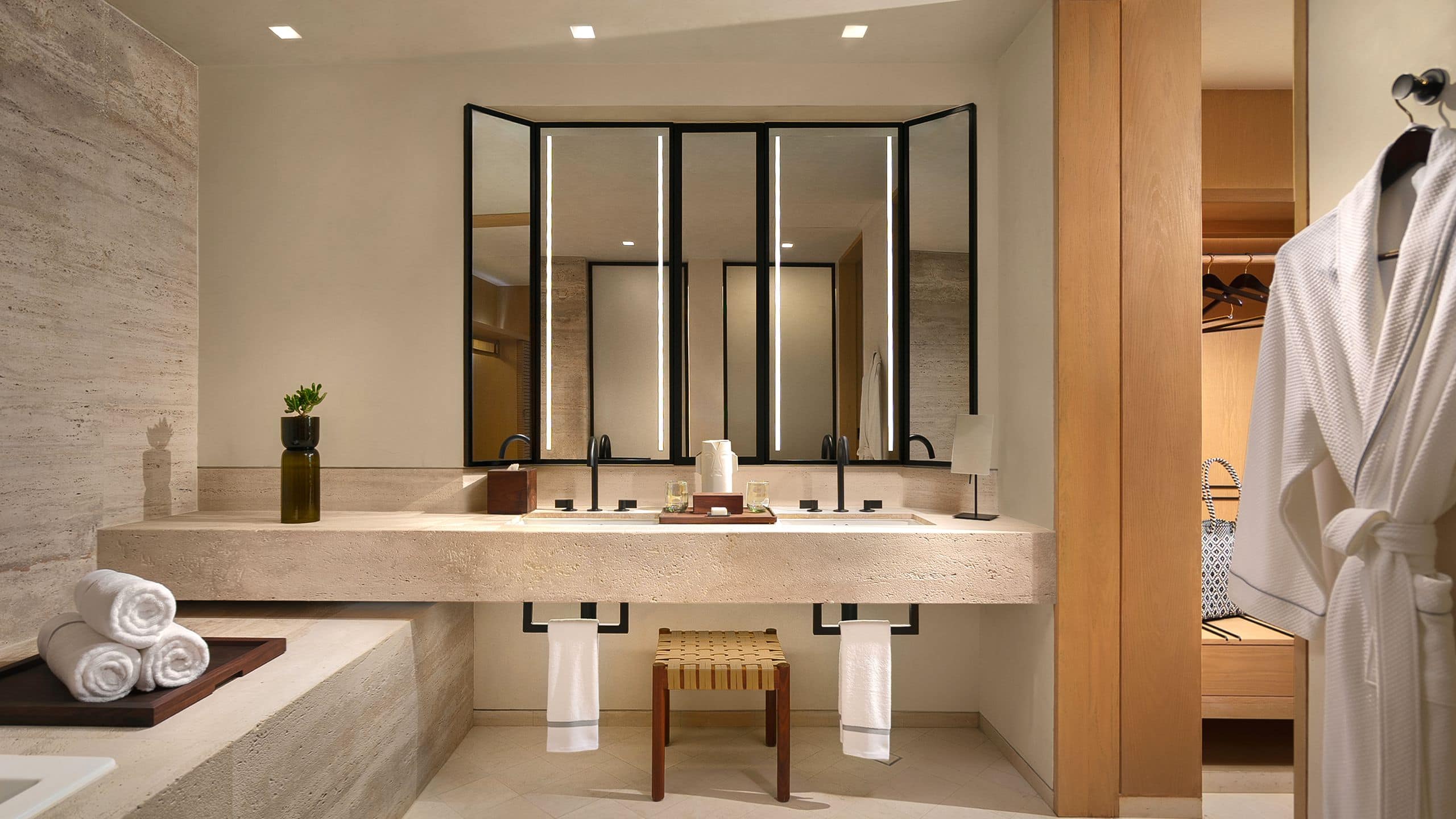 4 of 5 Park Hyatt Los Cabos at Cabo Del Sol Standard Bathroom Double Vanity and Bathrobe Wide