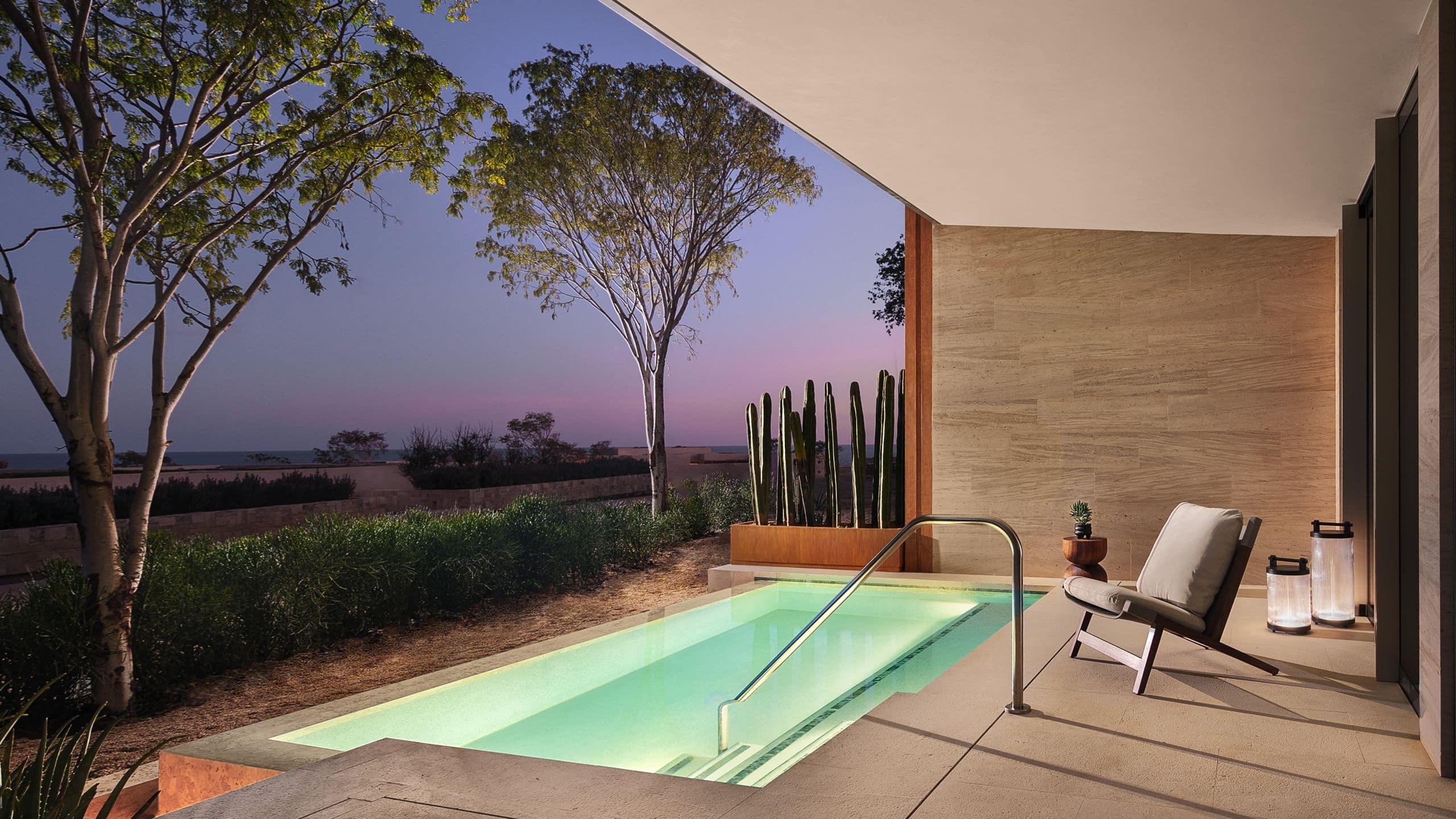 1 of 4 Park Hyatt Los Cabos at Cabo Del Sol Suite Plunge Pool Evening View Wide