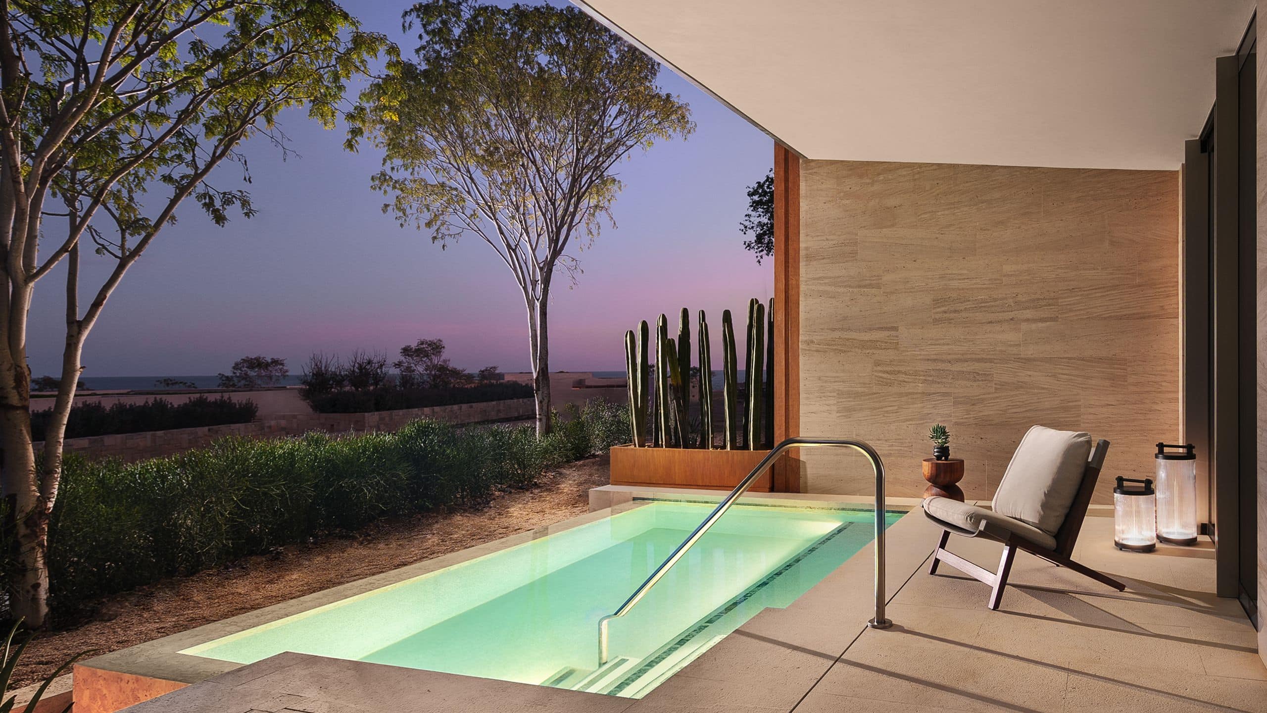 Park Hyatt Los Cabos at Cabo Del Sol Suite Plunge Pool Evening View Crop