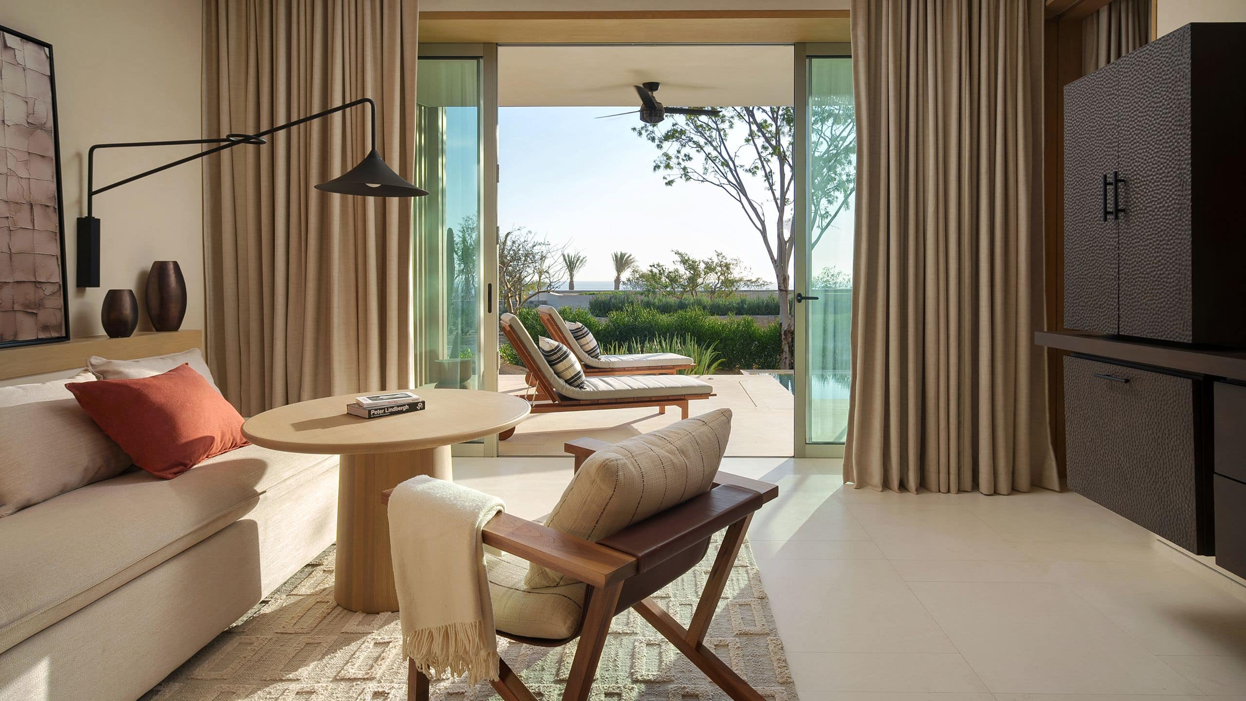 Park Hyatt Los Cabos at Cabo Del Sol Plunge Pool Suite Living Room Daytime Wide