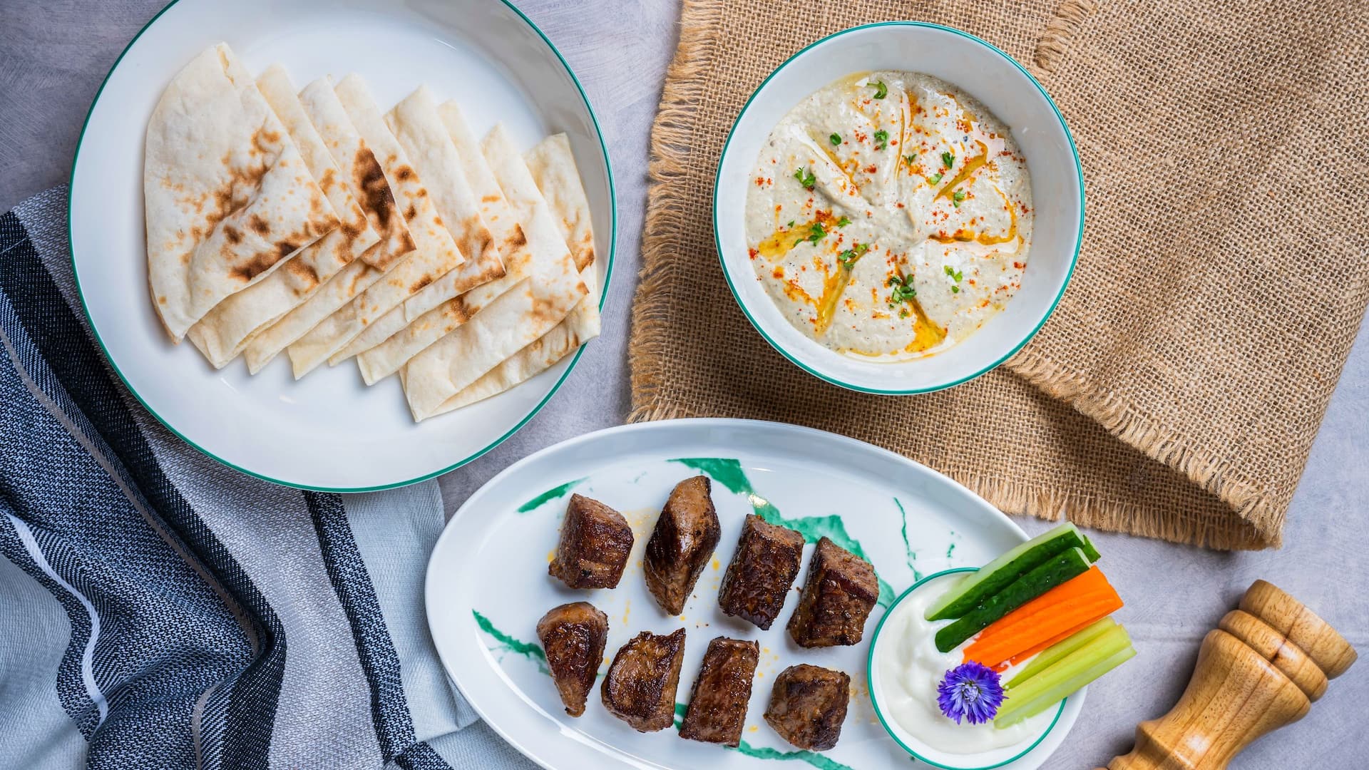 Hyatt Place Bangkok Sukhumvit 1 Arabian Food Pita Hummus And Kabob