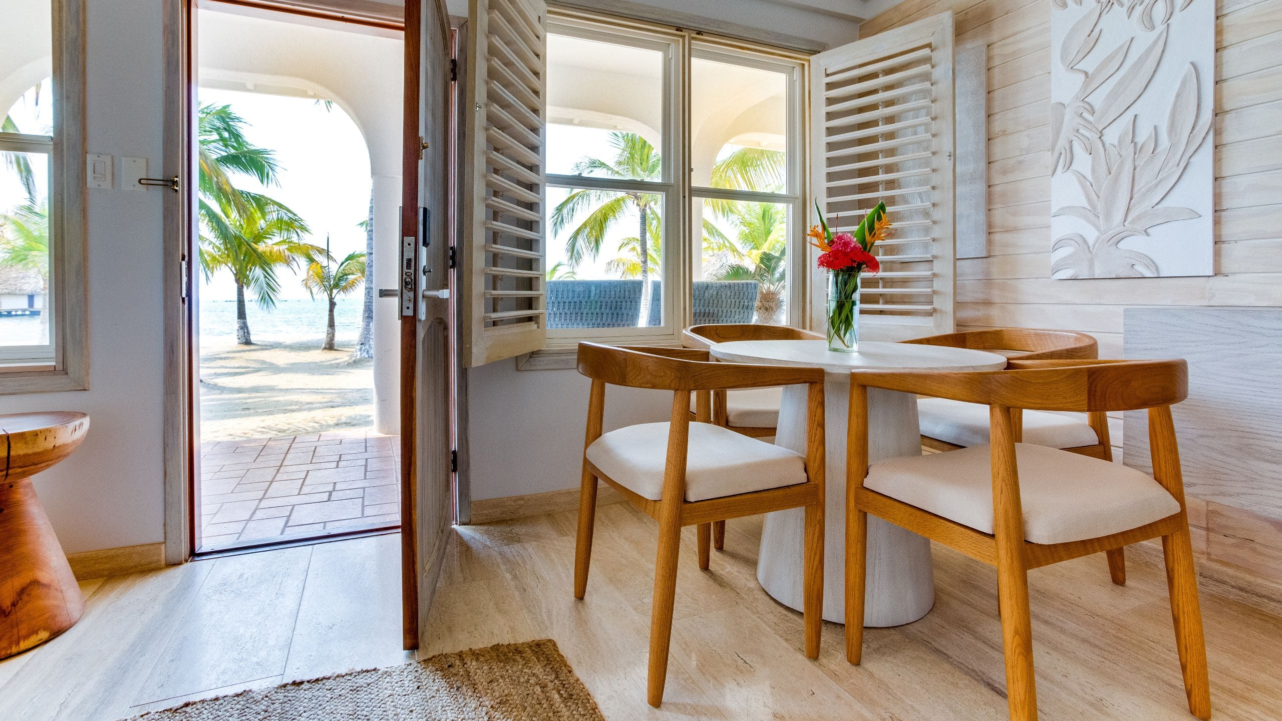 Placencia Resort Villa Dining Area And View