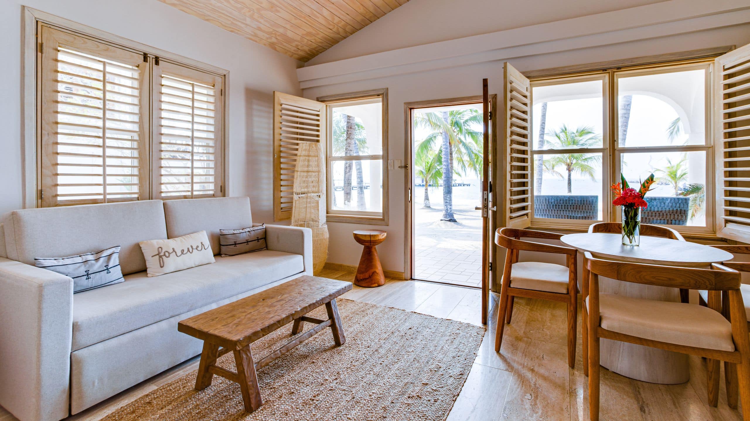 Placencia Resort Villa Living Dining Room