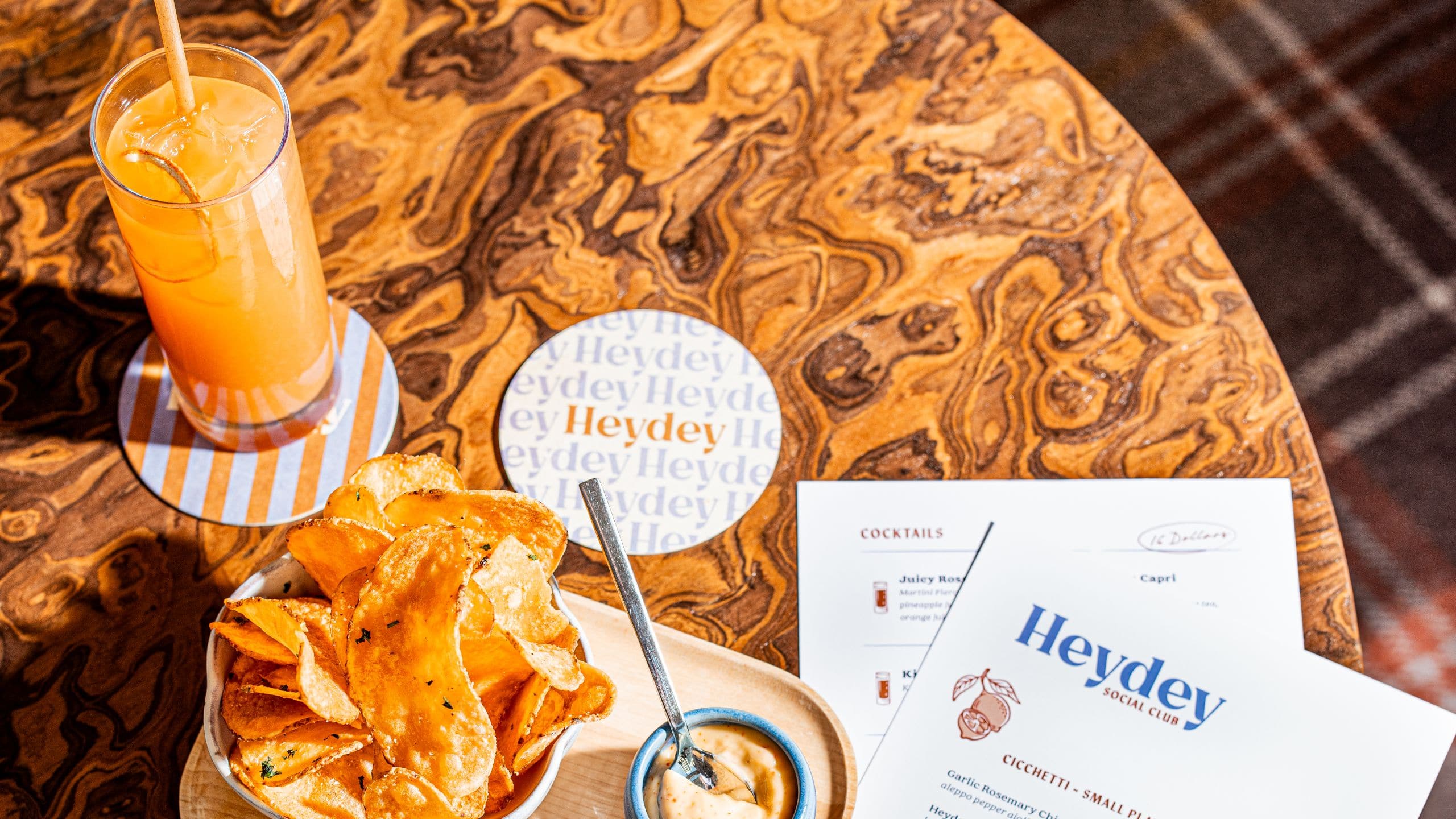 Hyatt Centric Congress Avenue Austin Heydey Chips Drinks