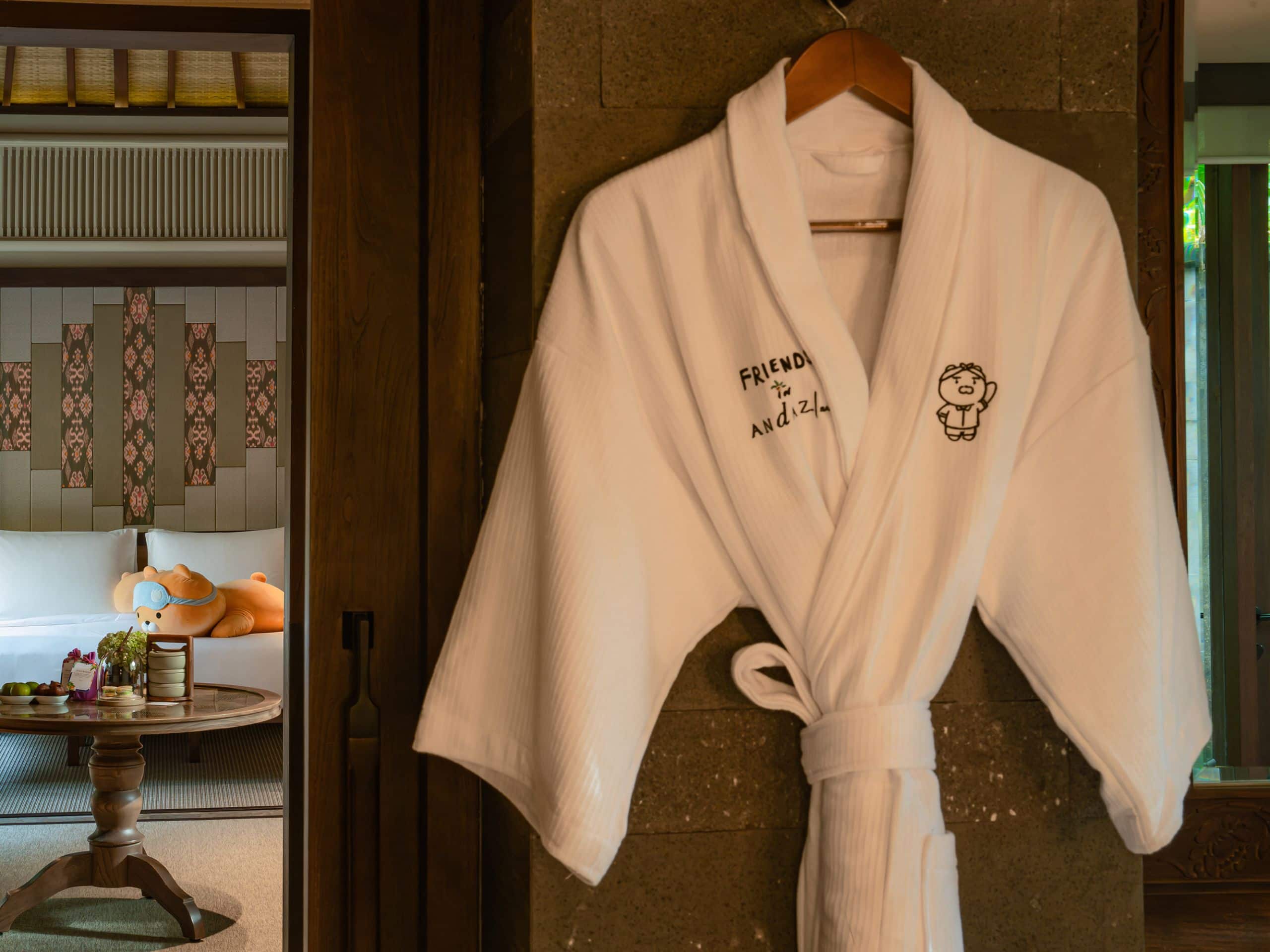 Andaz Bali Kakao Friends Bathrobe Amenities