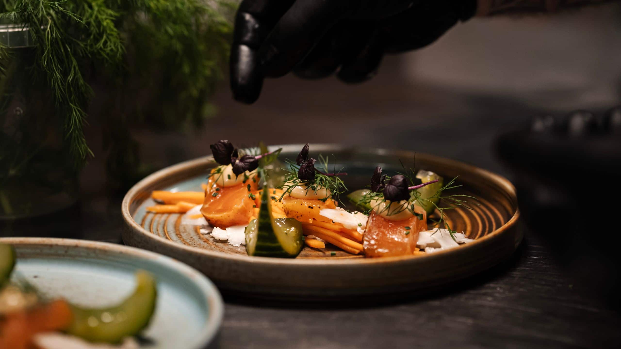 Story Hotel Studio Malmö Food Prep Salmon Vegetables