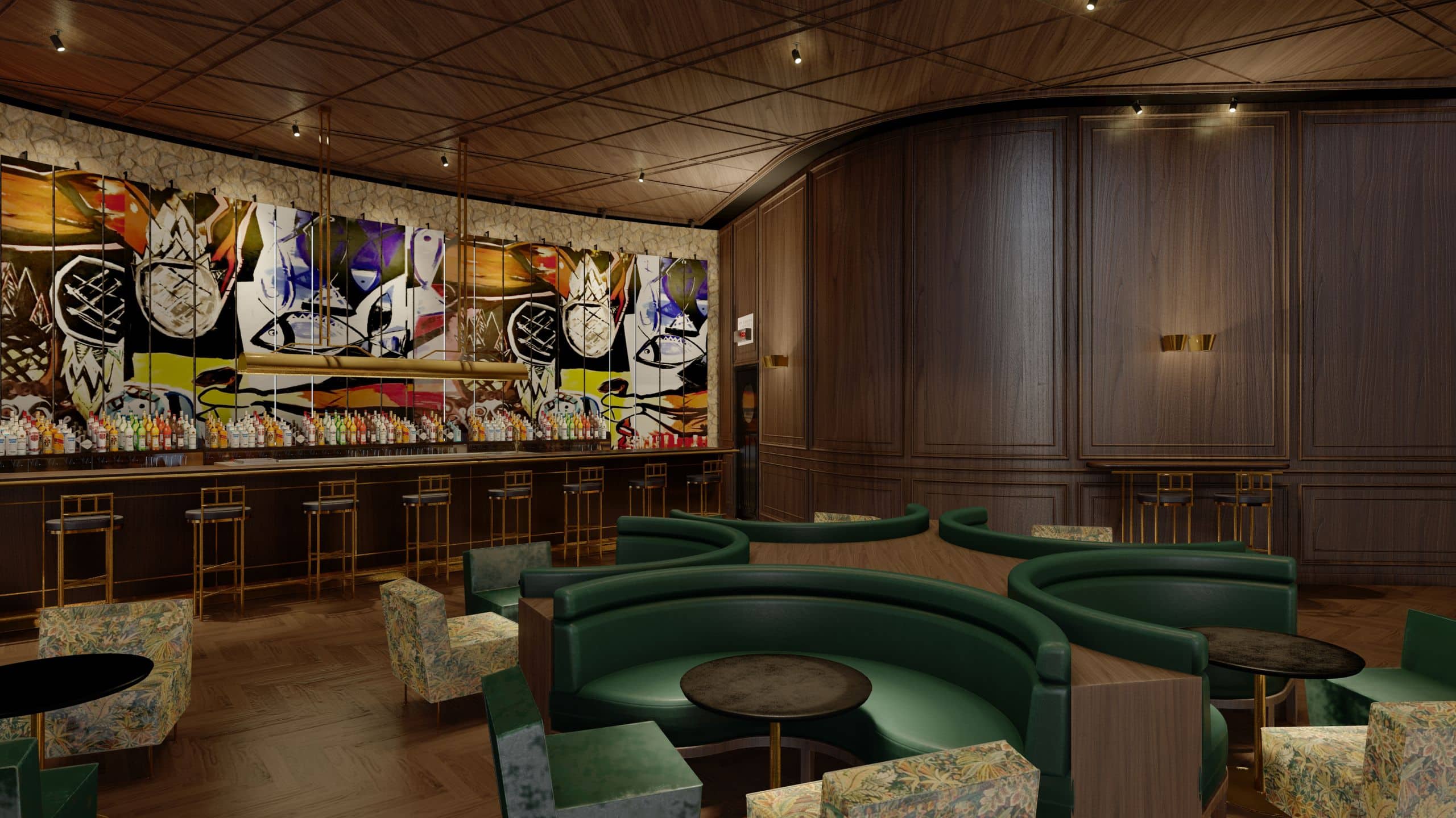 Hyatt Centric Querétaro Lobby Bar And Art Mural