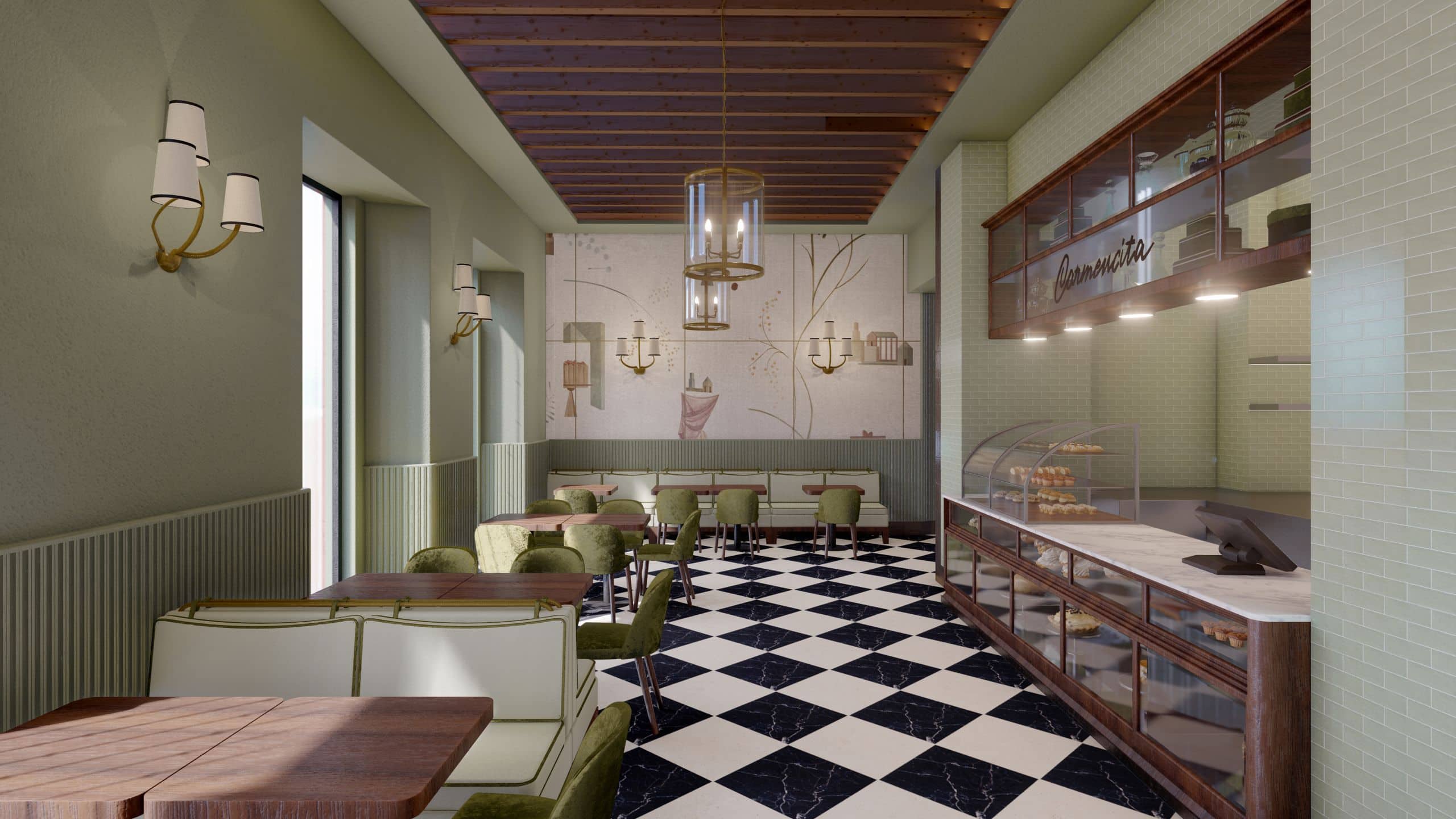 Hyatt Centric Querétaro Camencita Seating And Wall Mural