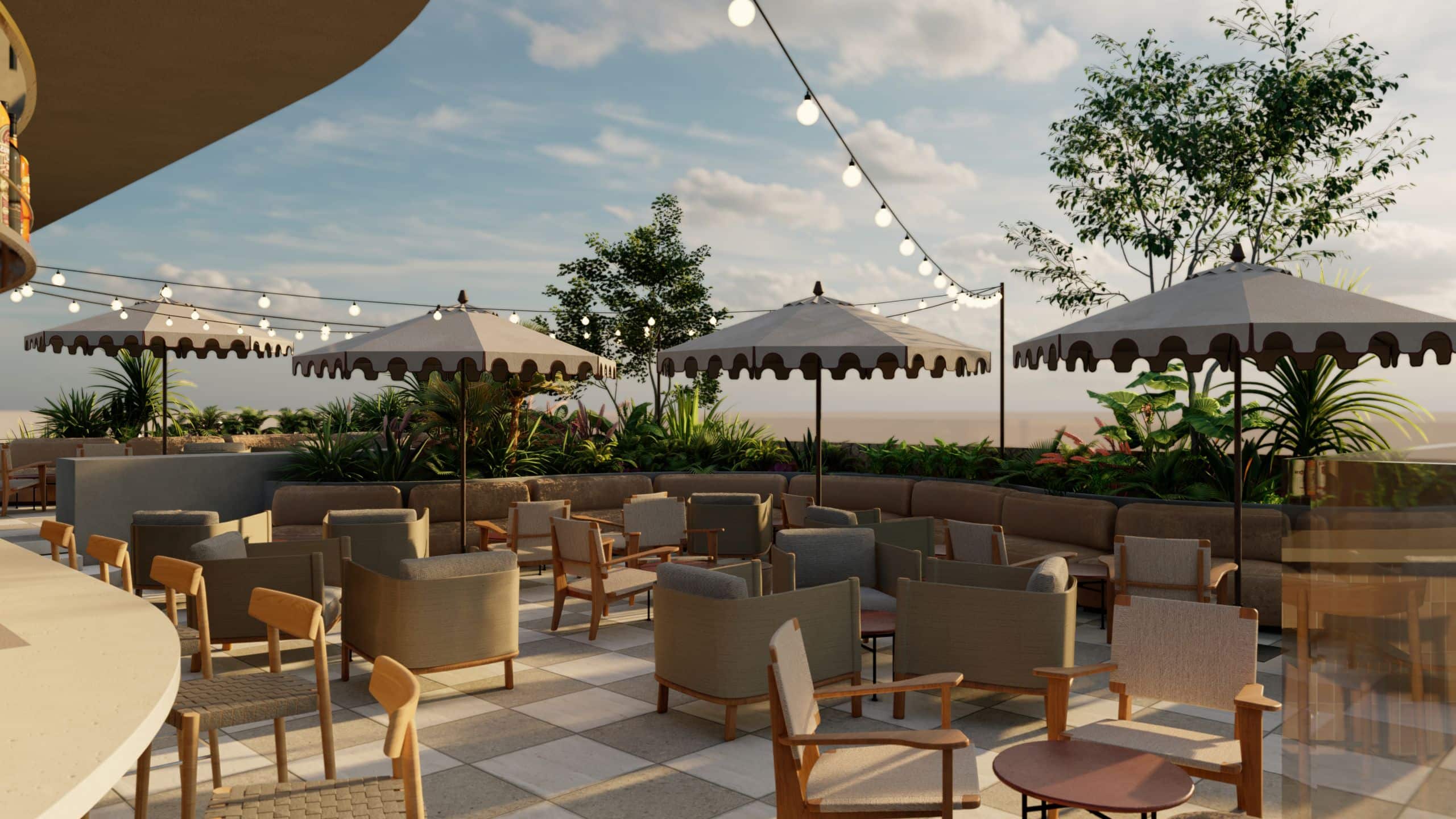 1 de 1 Hyatt Centric Querétaro Rooftop Bar Lounge Area