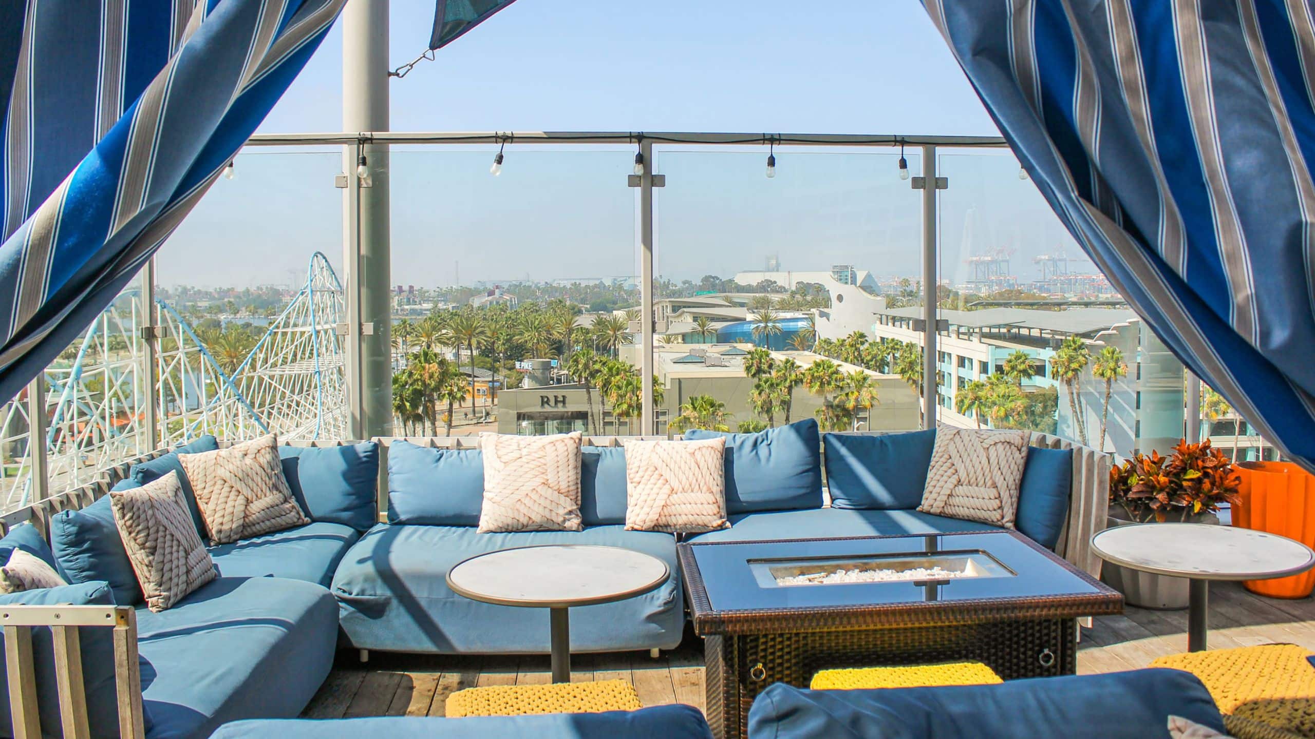 2 of 4 Hyatt Centric The Pike Long Beach Rooftop Sectional Corner