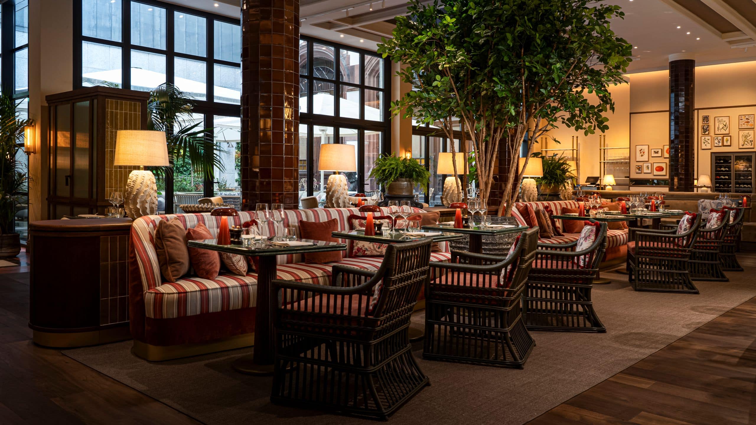 Brunfels Hotel Restaurant Seating Area With Courtyard