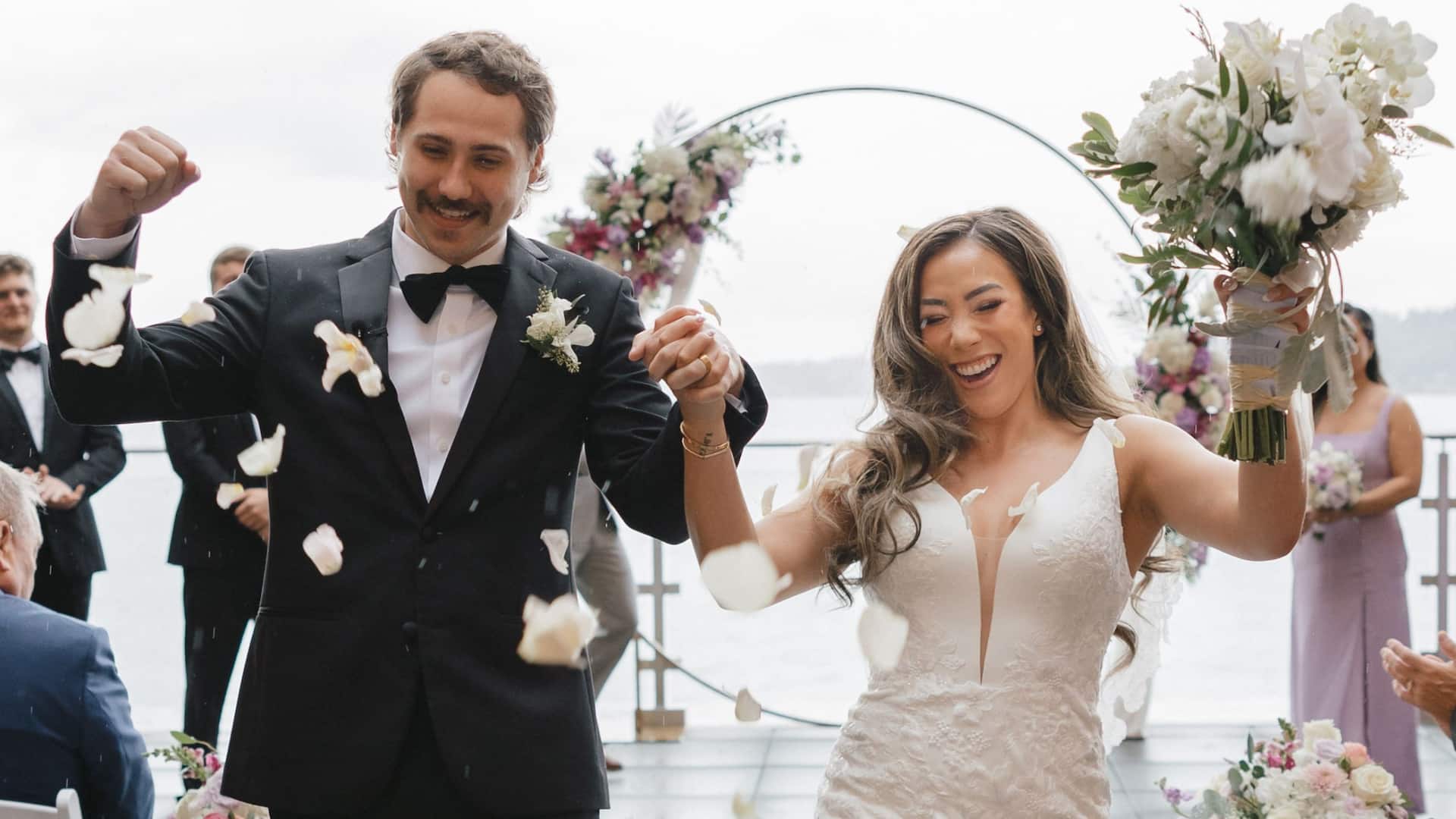 Hyatt Regency Lake Washington at Seattle's Southport Bride And Groom Celebration Exit