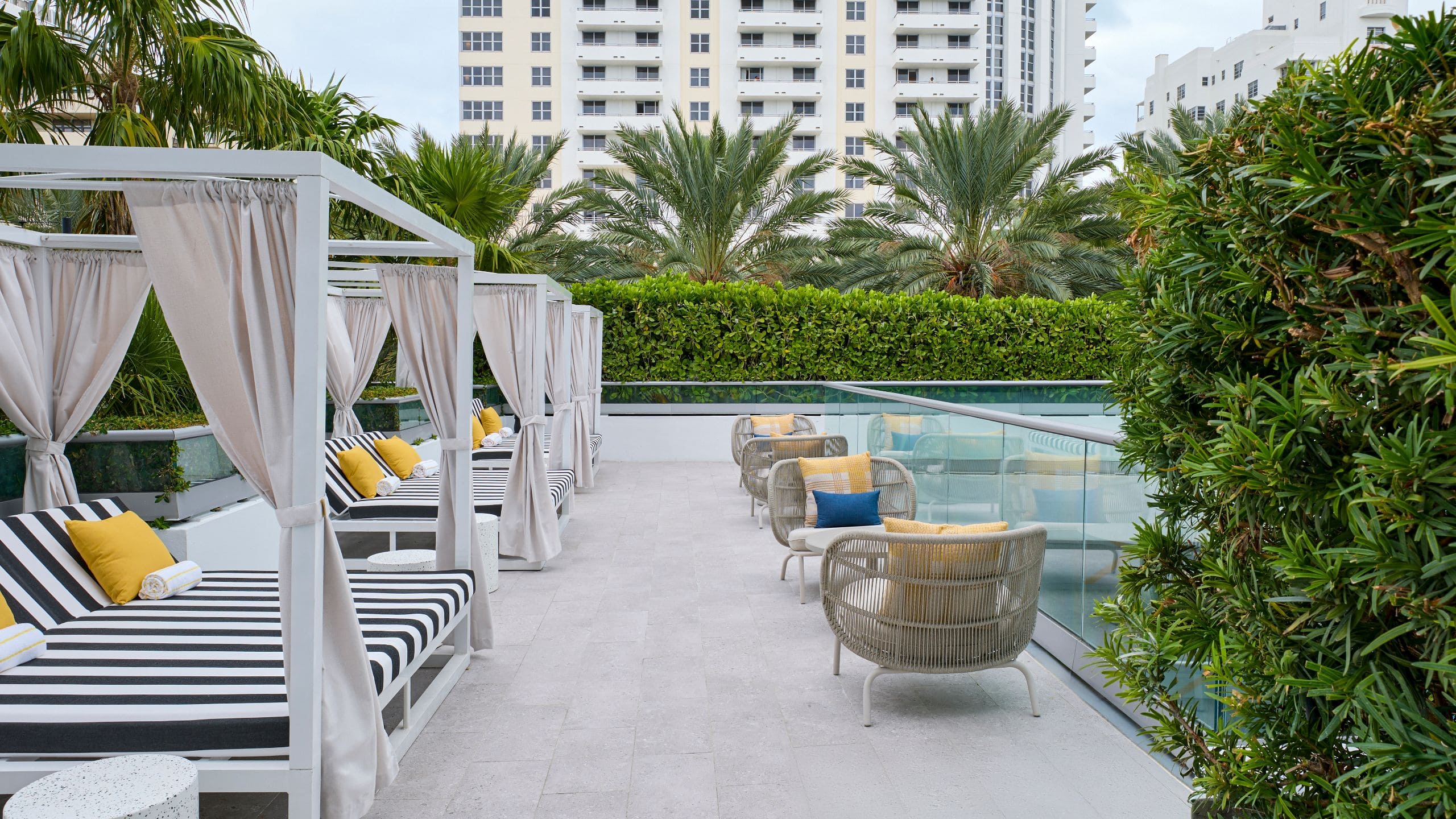 Hyatt Centric South Beach Miami Pool Deck Cabanas