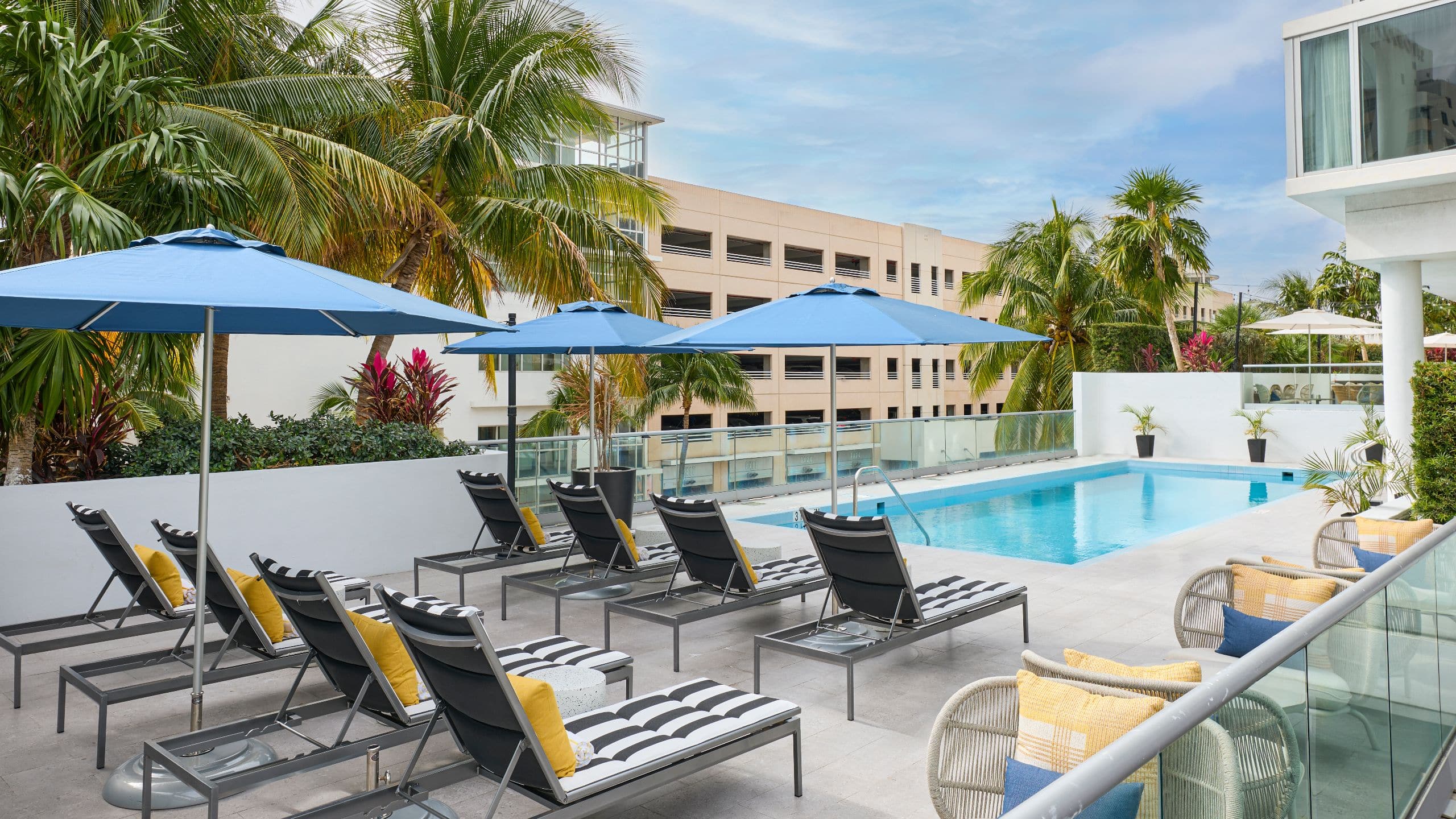 Hyatt Centric South Beach Miami Pool Deck Lounge Chairs