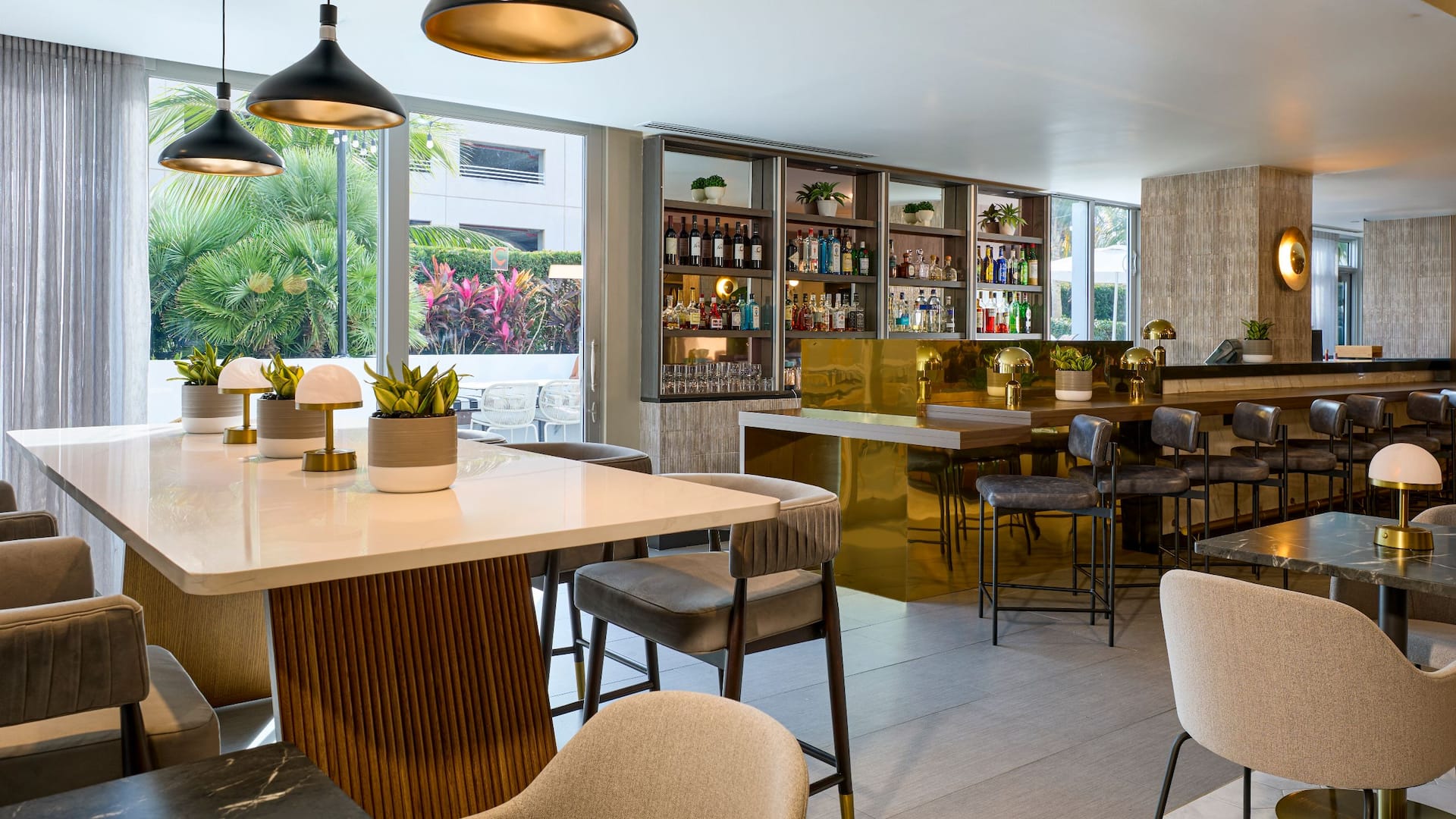 1 of 5 Hyatt Centric South Beach Miami Lobby Bar With High Top Table