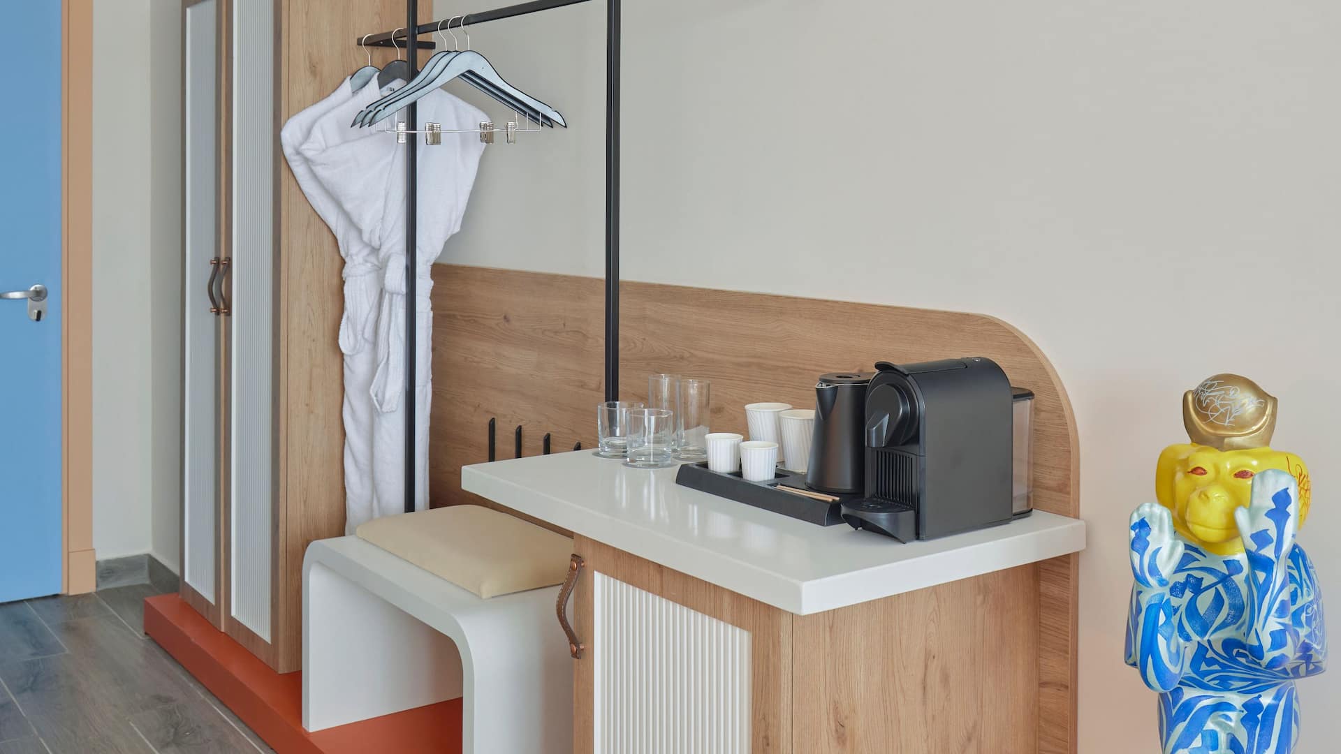 3 of 5 Hyatt Centric Cairo West Twin Beds City View Room Wardrobe Area