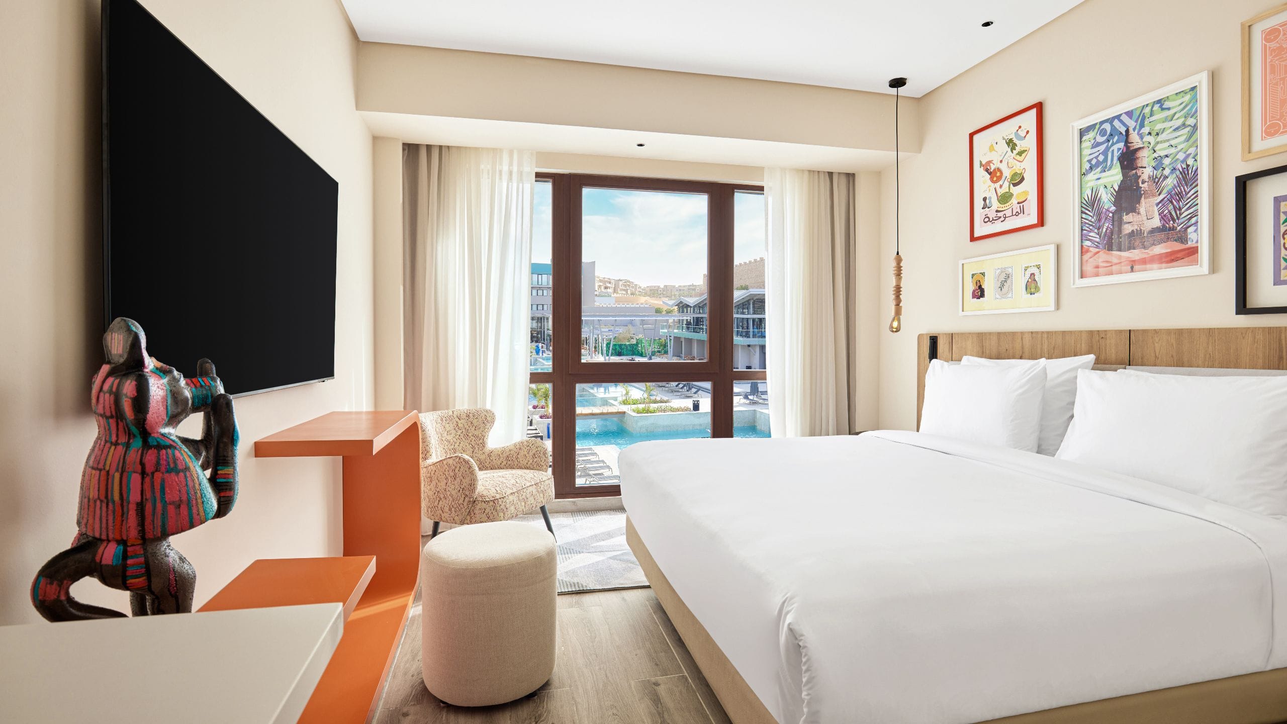 Hyatt Centric Cairo West King Bed Pool View