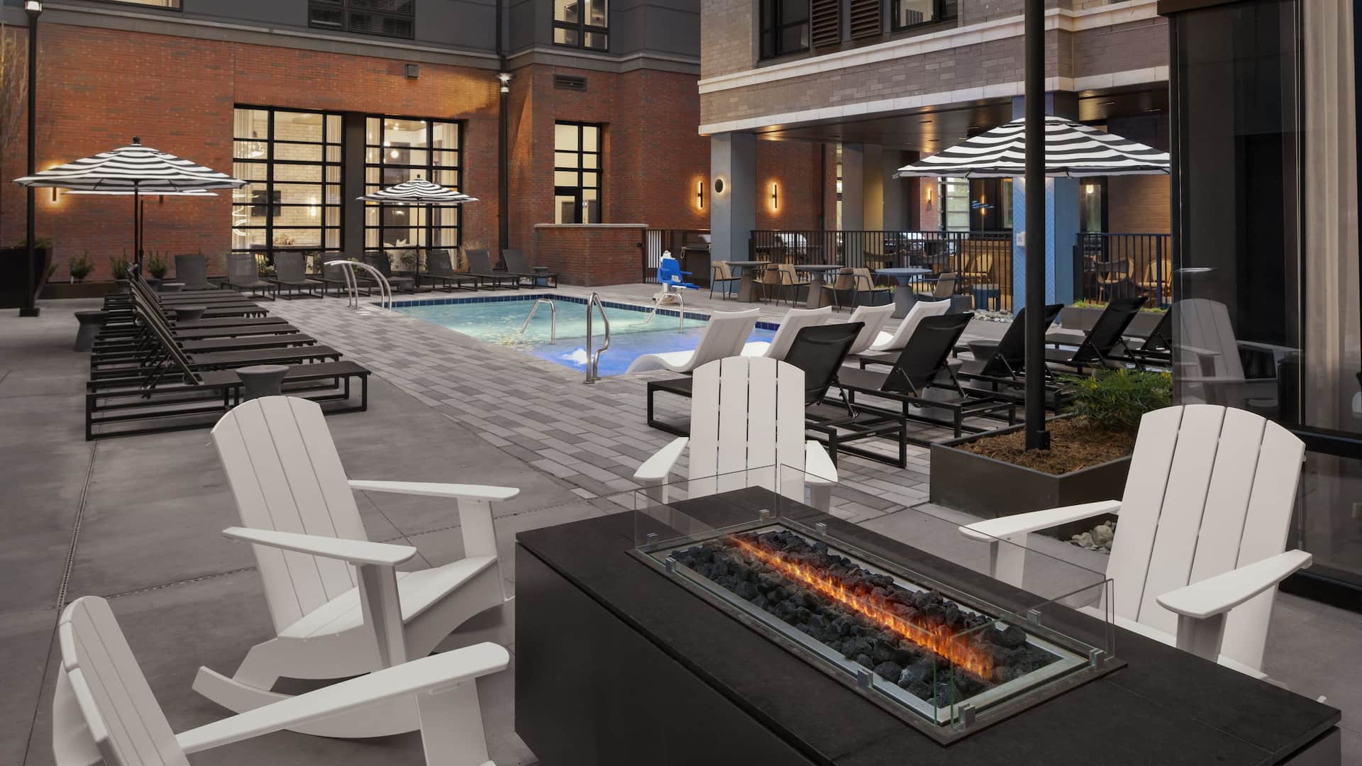 Hyatt House Raleigh Downtown / Seaboard Station Firepit And Outdoor Swimming Pool