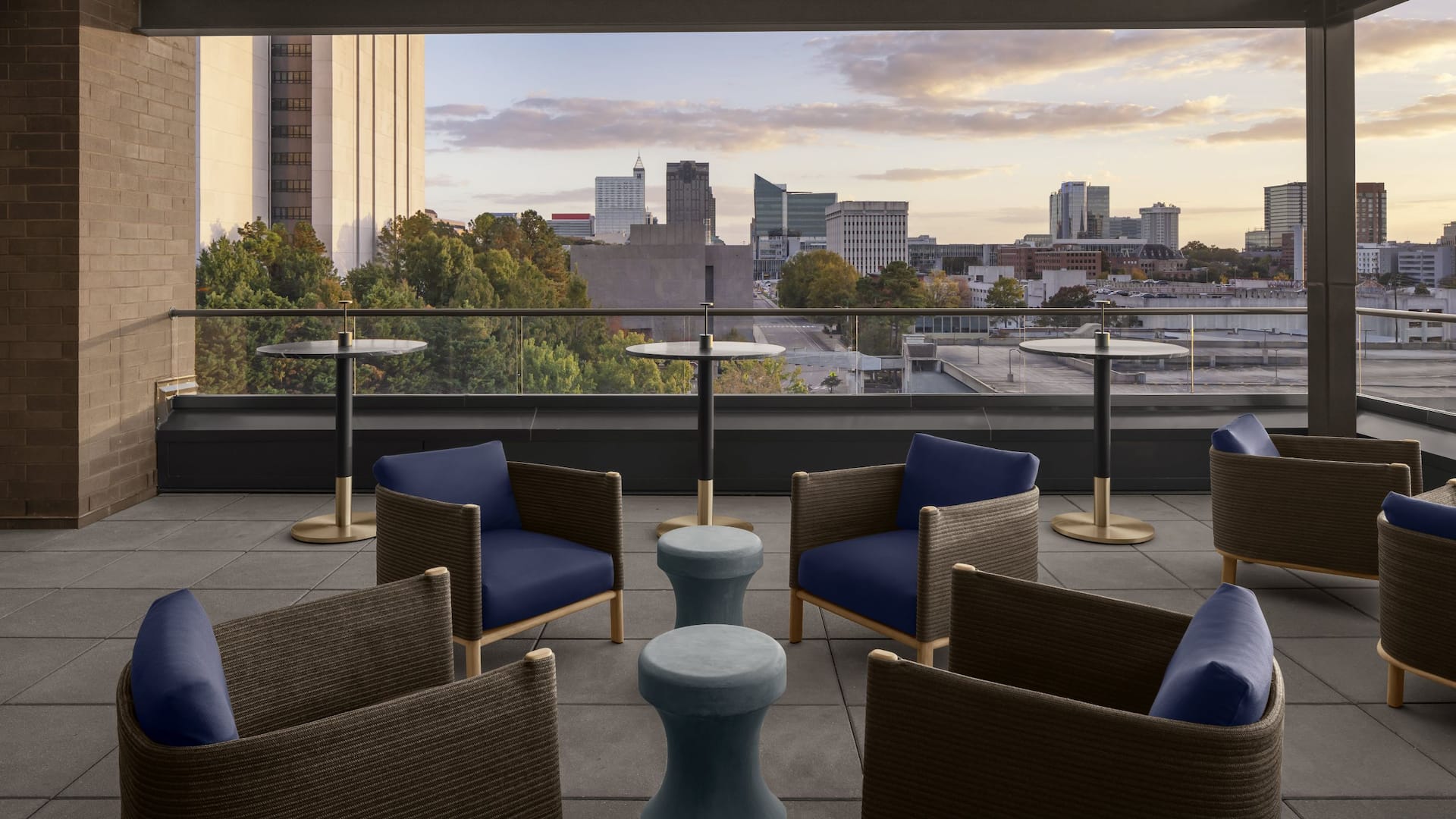Hyatt House Raleigh Downtown / Seaboard Station High Rail Rooftop Bar Terrace
