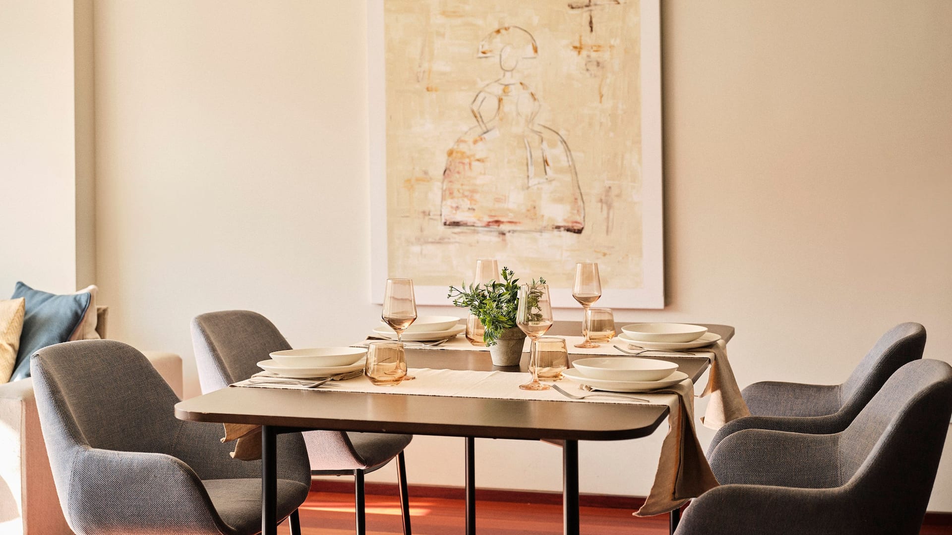 3/7 Hyatt Regency Madrid Residences Two Bedroom Family Apartment Living Room Table