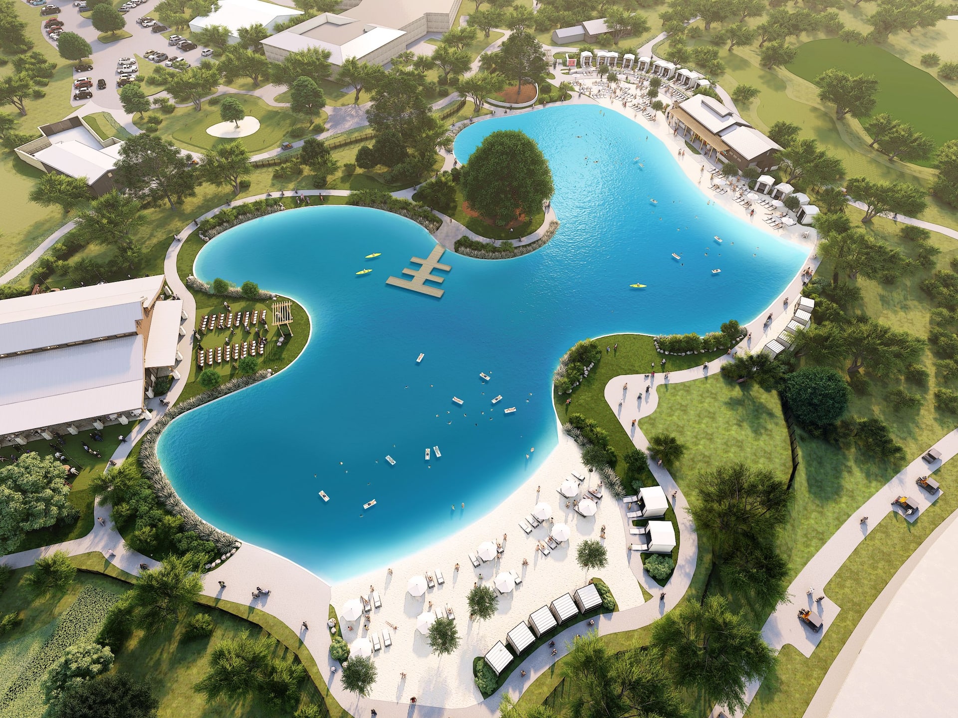 Hyatt Regency Hill Country Resort and Villas Lagoon Aerial View