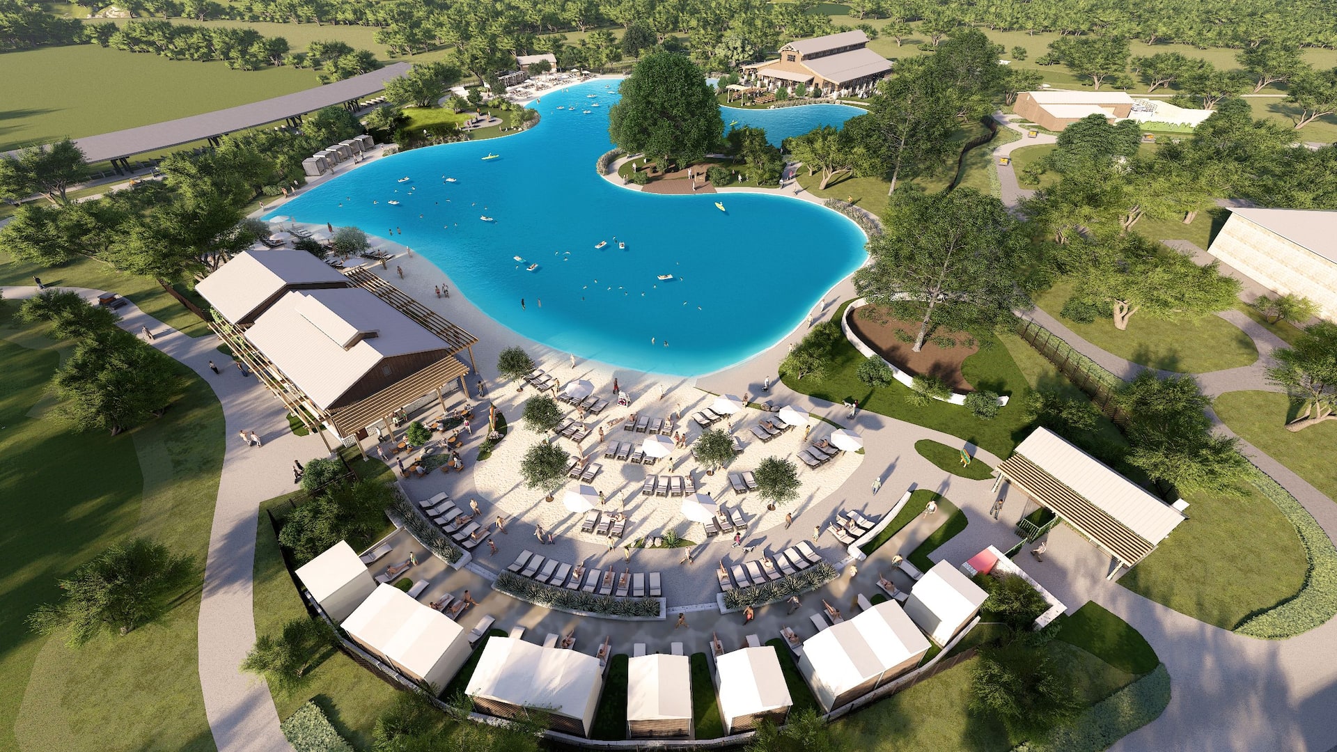 Hyatt Regency Hill Country Resort and Villas Lagoon Beach Cabanas