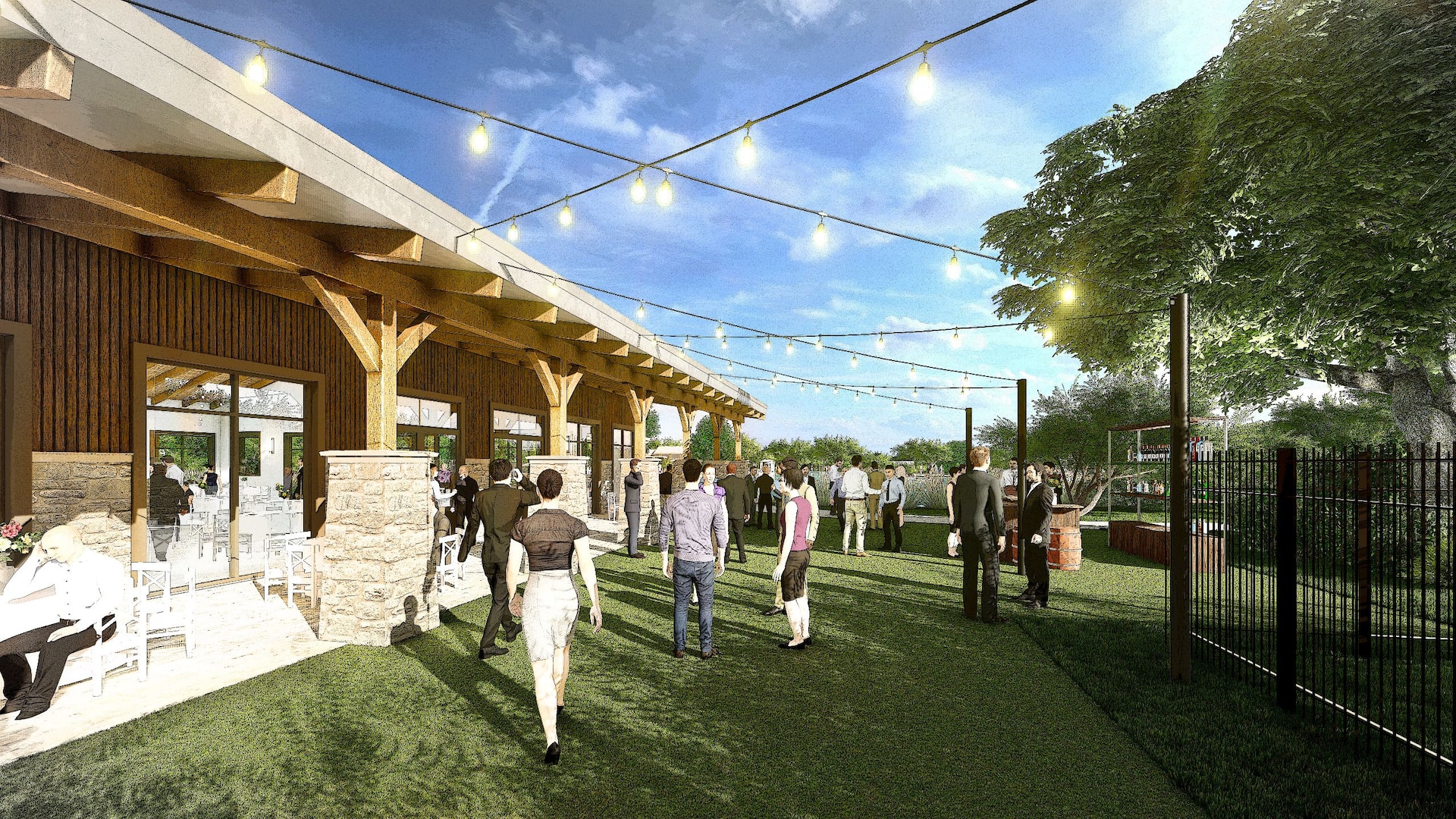 Hyatt Regency Hill Country Resort and Villas Event Barn Cocktail Event People