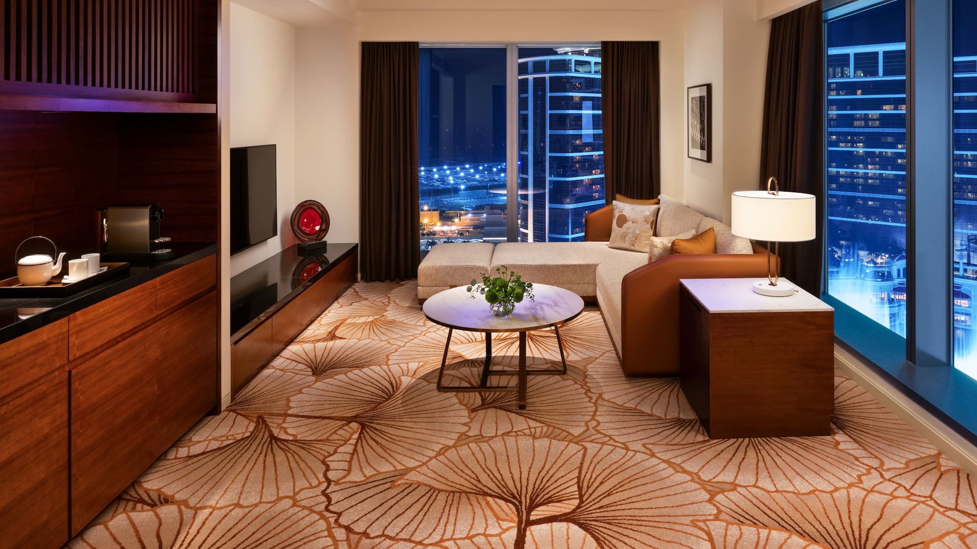 Grand Hyatt Macau Grand Deluxe Fountain View Suite King Living Room